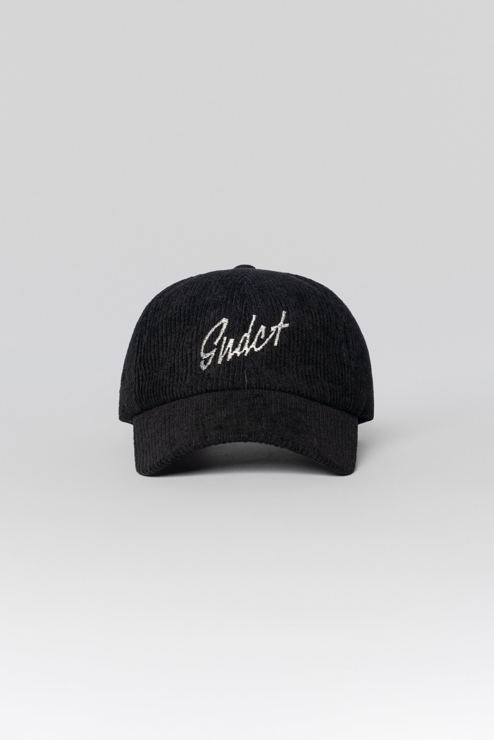 Black velveteen cap with Syndicate embroidery