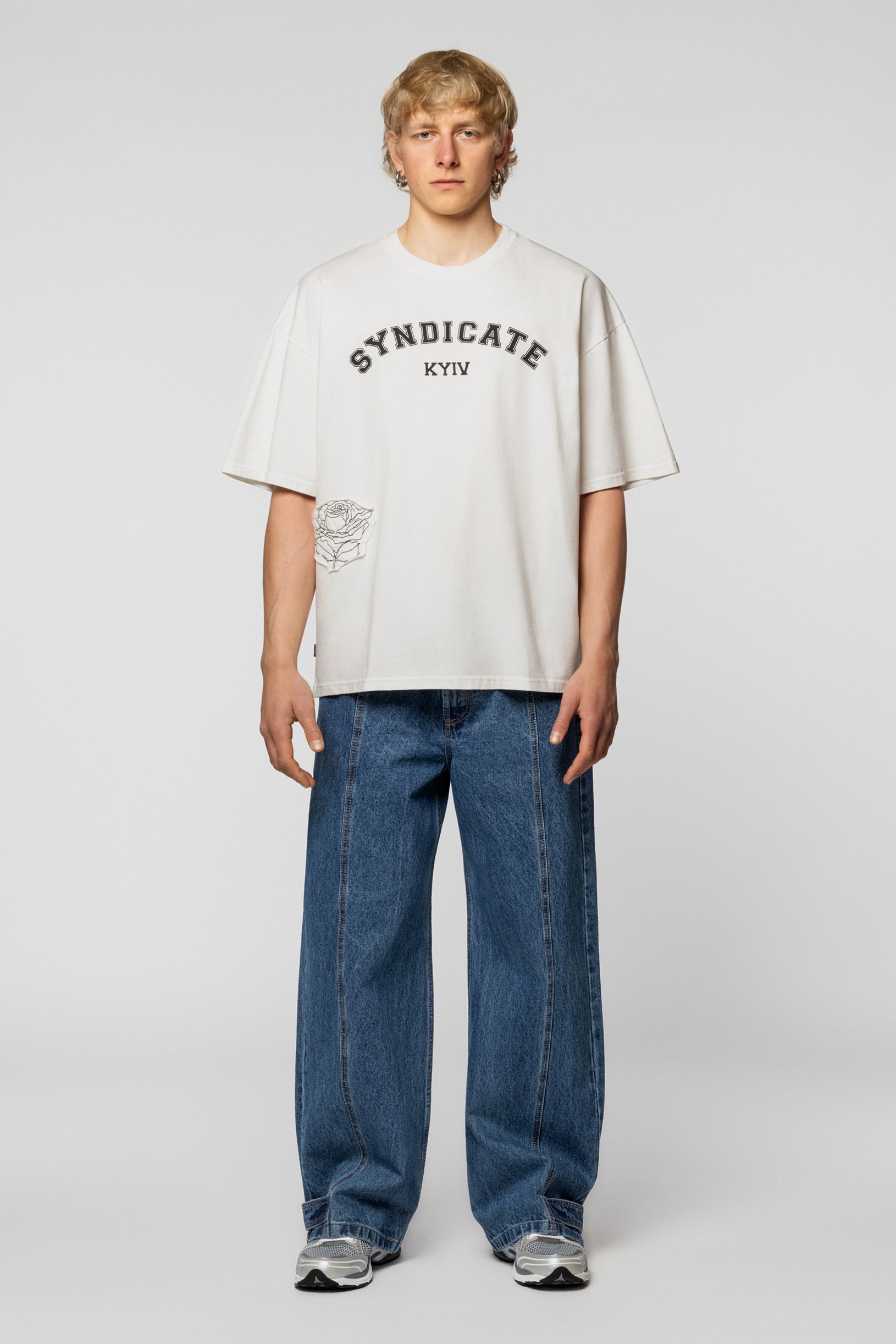 Rose Oversized T-shirt Ivory