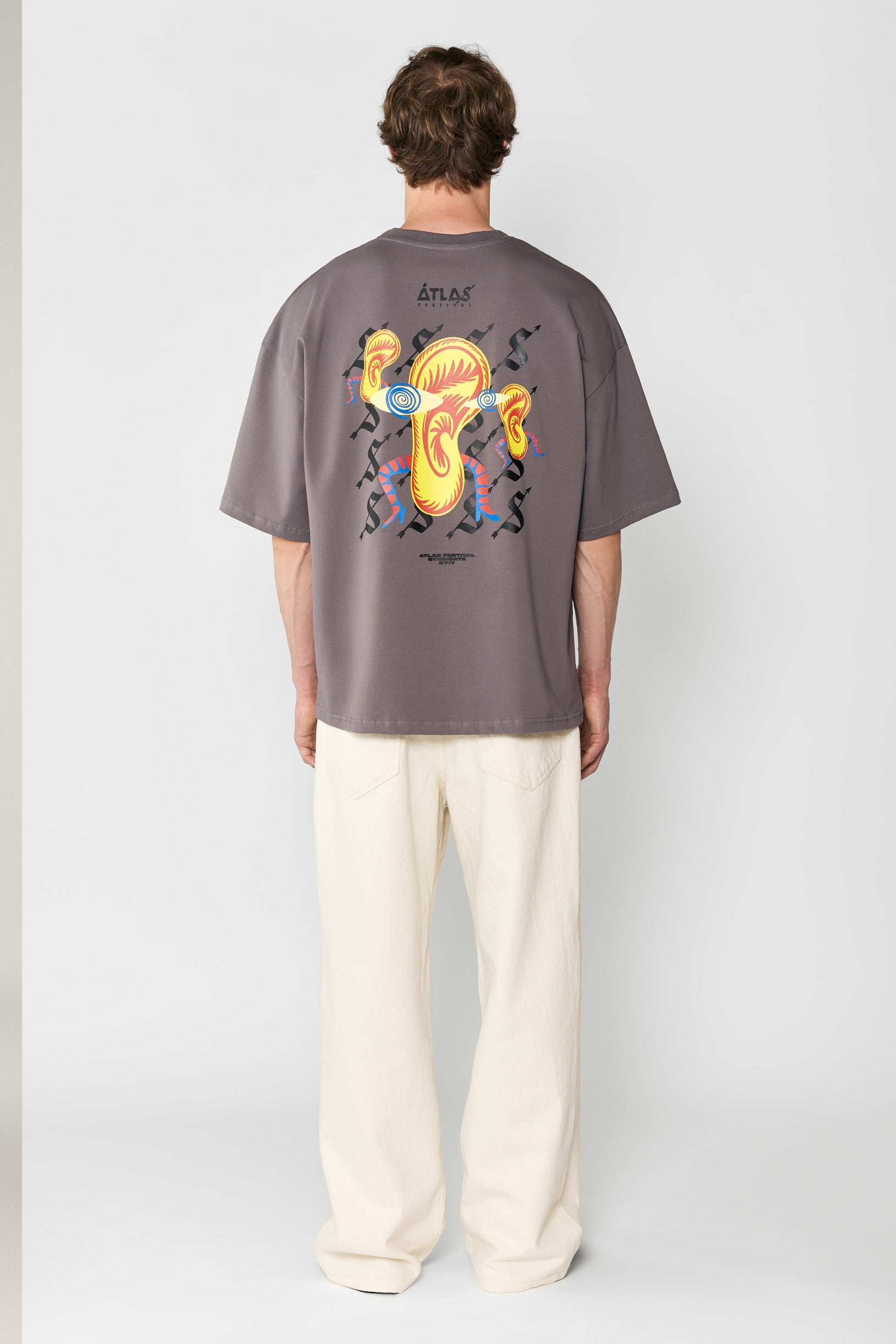 Sndct x Atlas Oversize T-shirt Brown