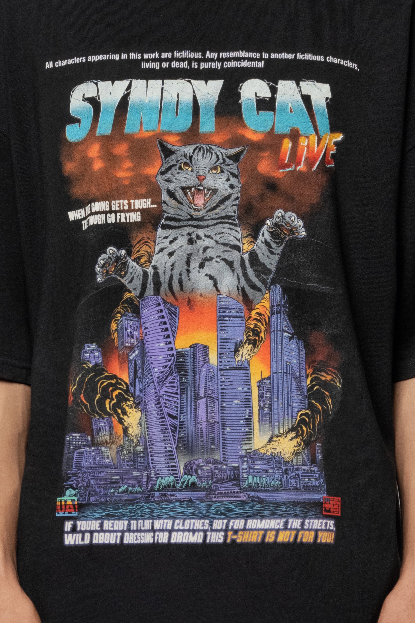 Black oversize t-shirt with the 