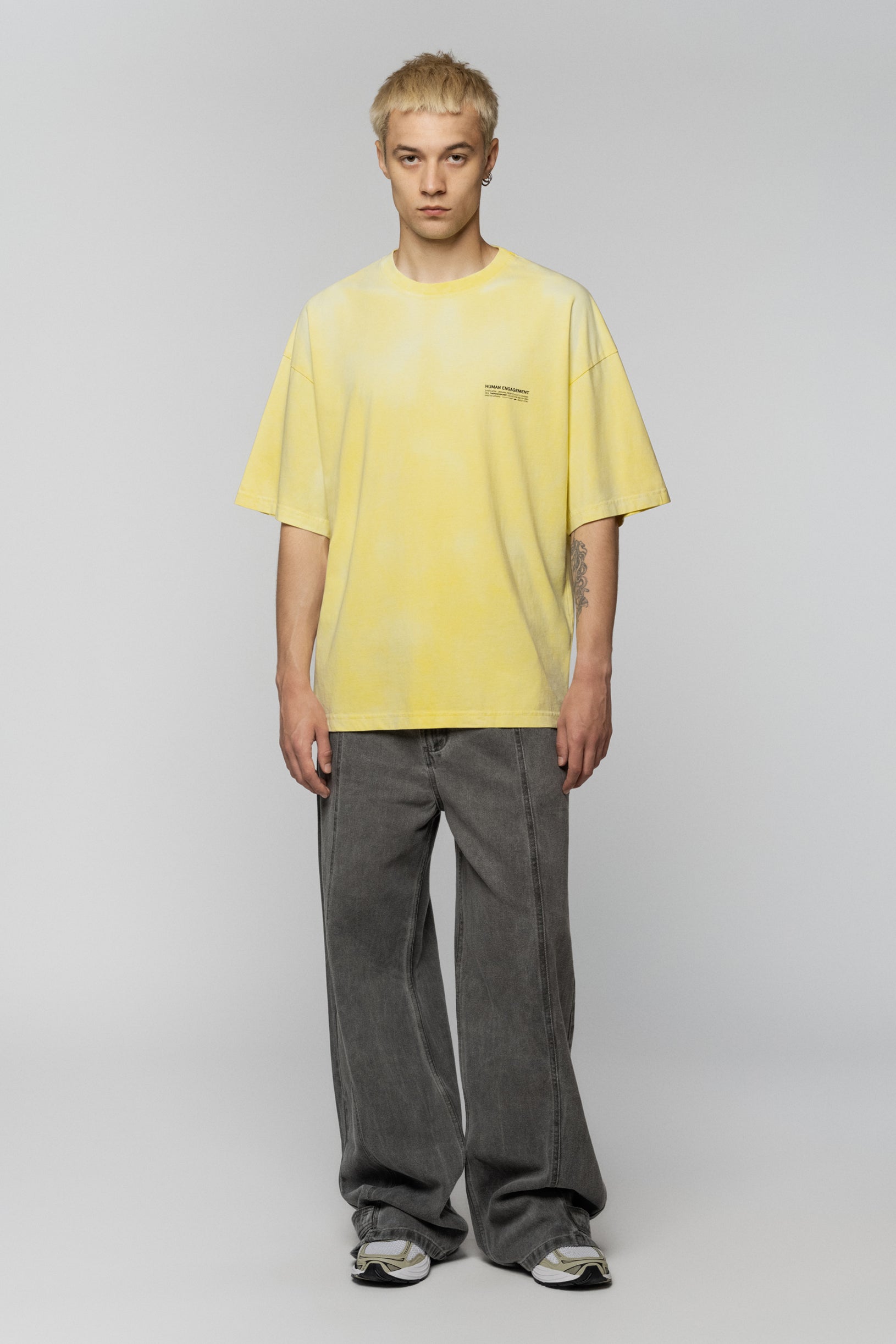Heat Reactive Oversized T-shirt Yellow