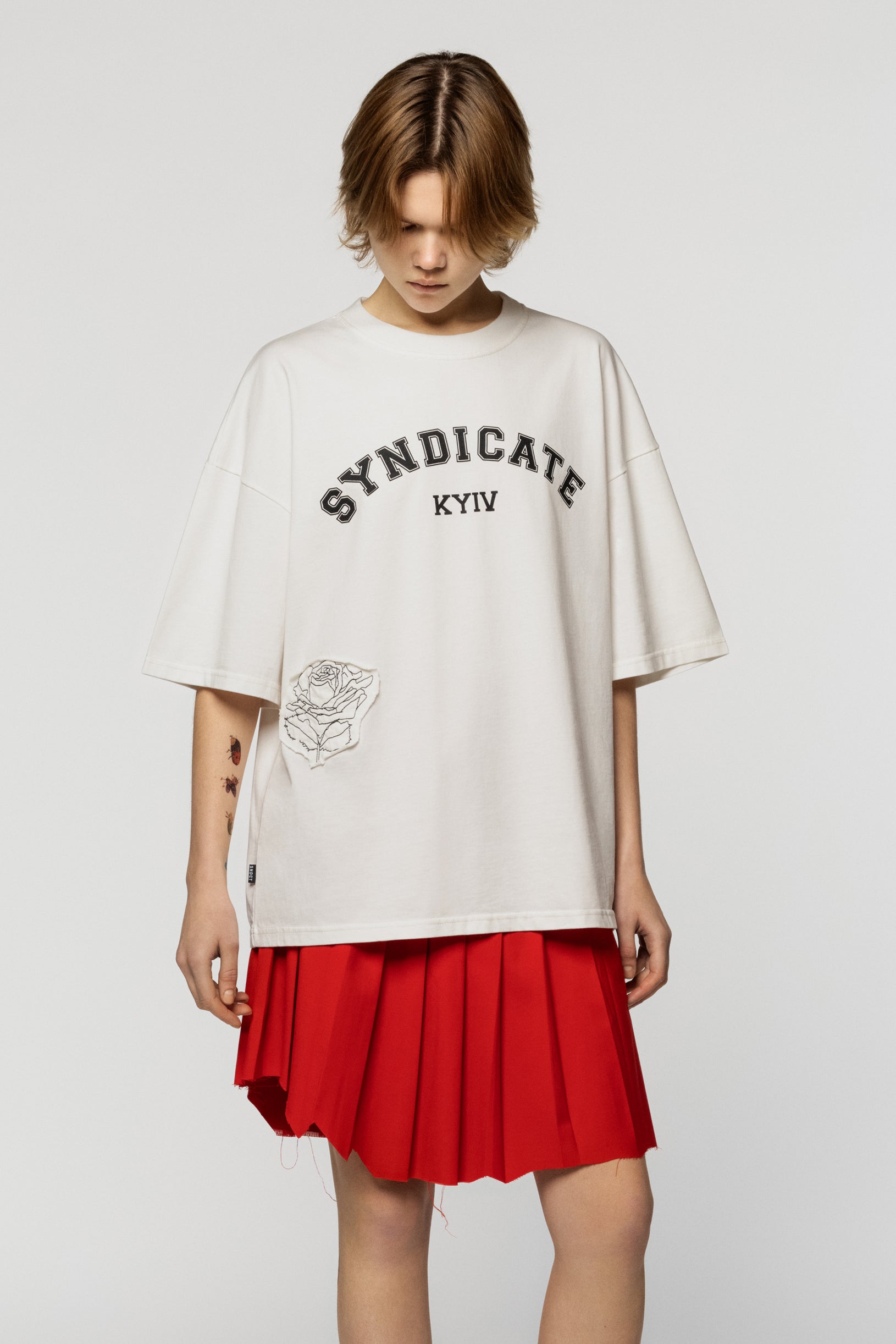 Rose Oversized T-shirt Ivory