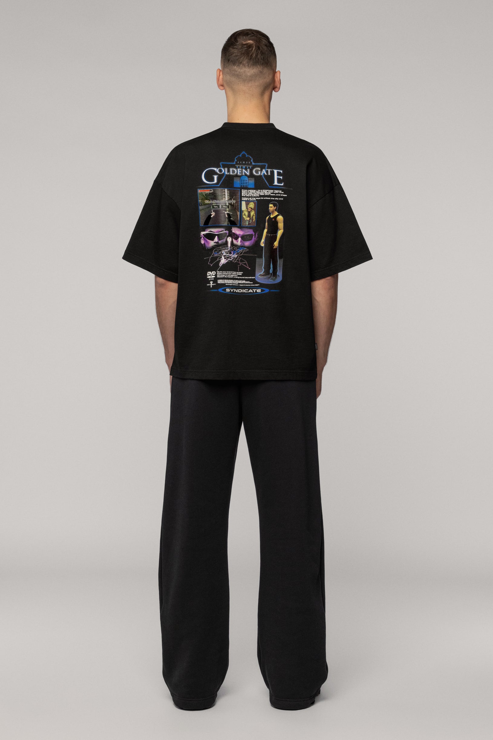 SNDCT x Old Dragon Oversized T-shirt Black Simulation