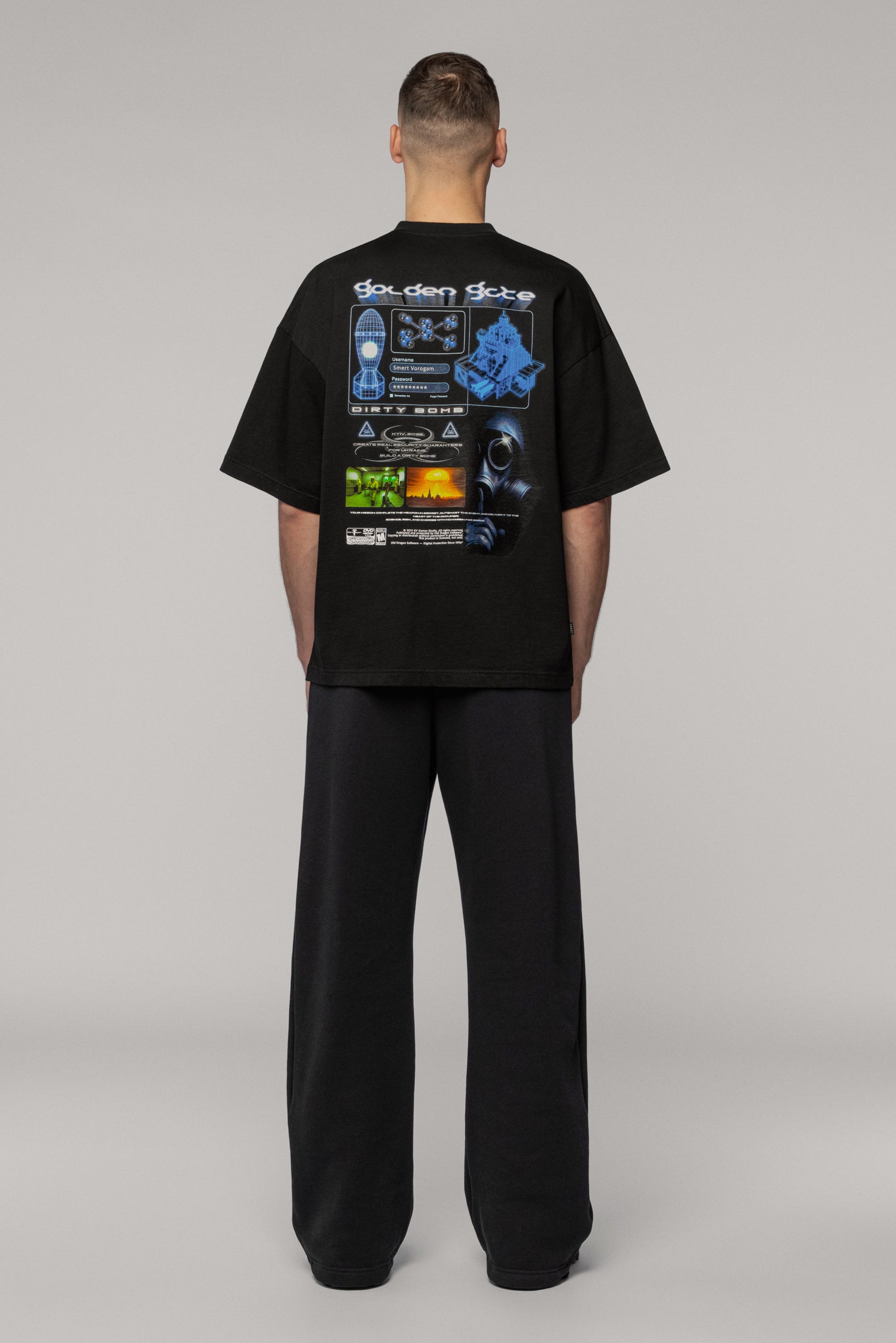 SNDCT x Old Dragon Oversized T-shirt Black Nuke