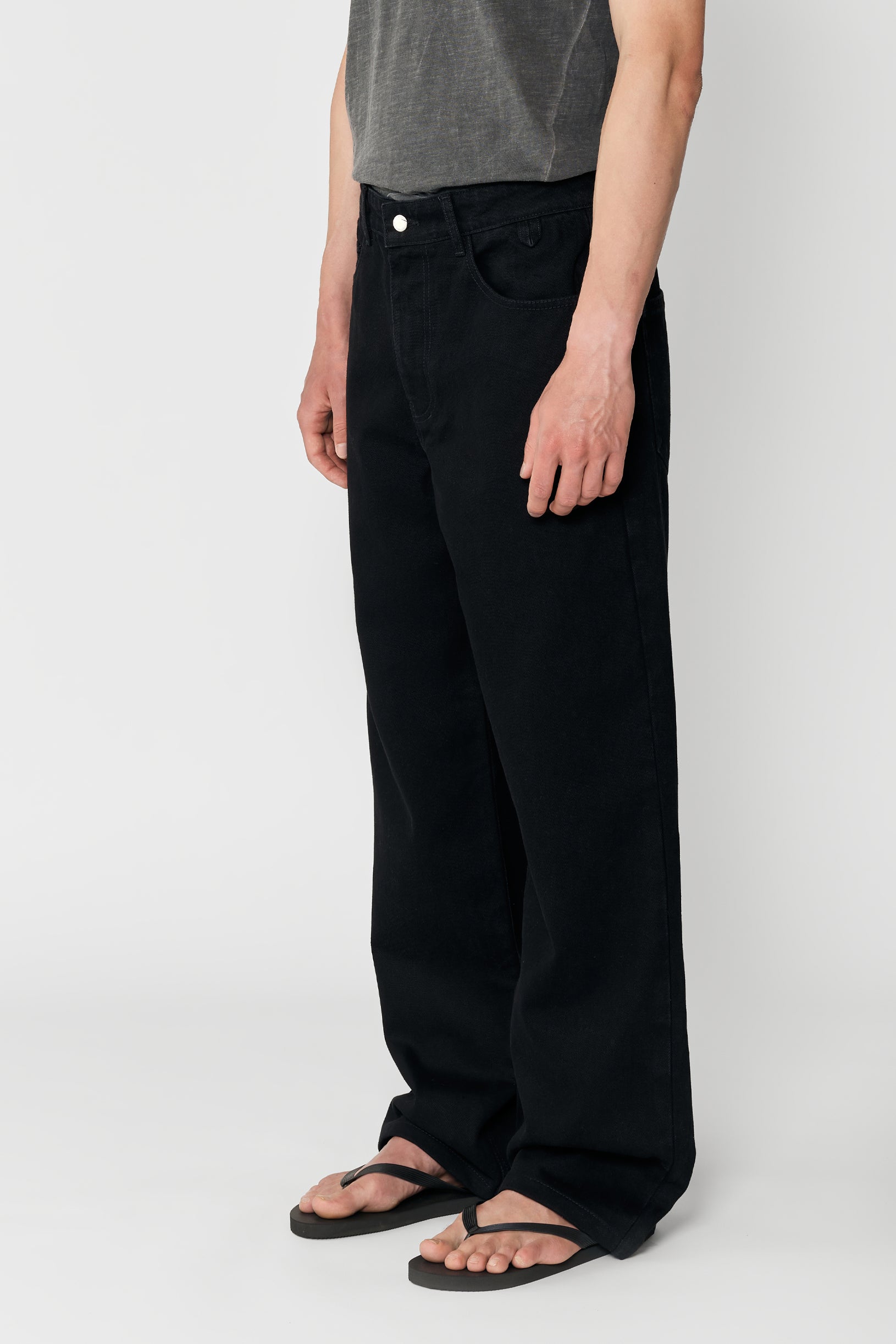 Straight Fit Jeans Black