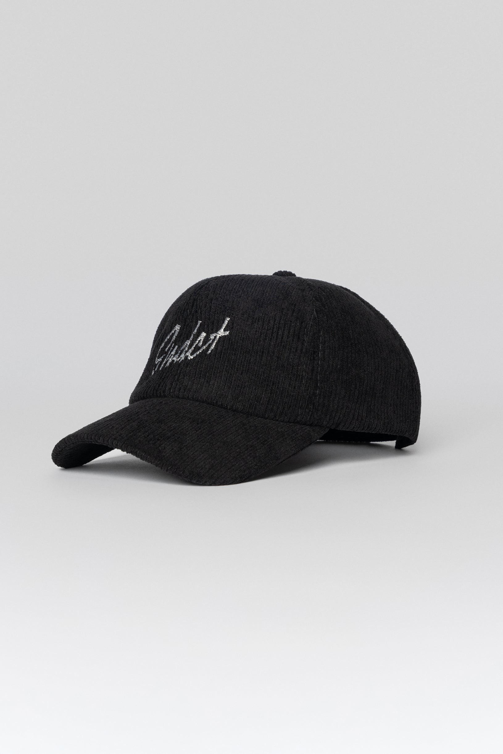 Black velveteen cap with Syndicate embroidery
