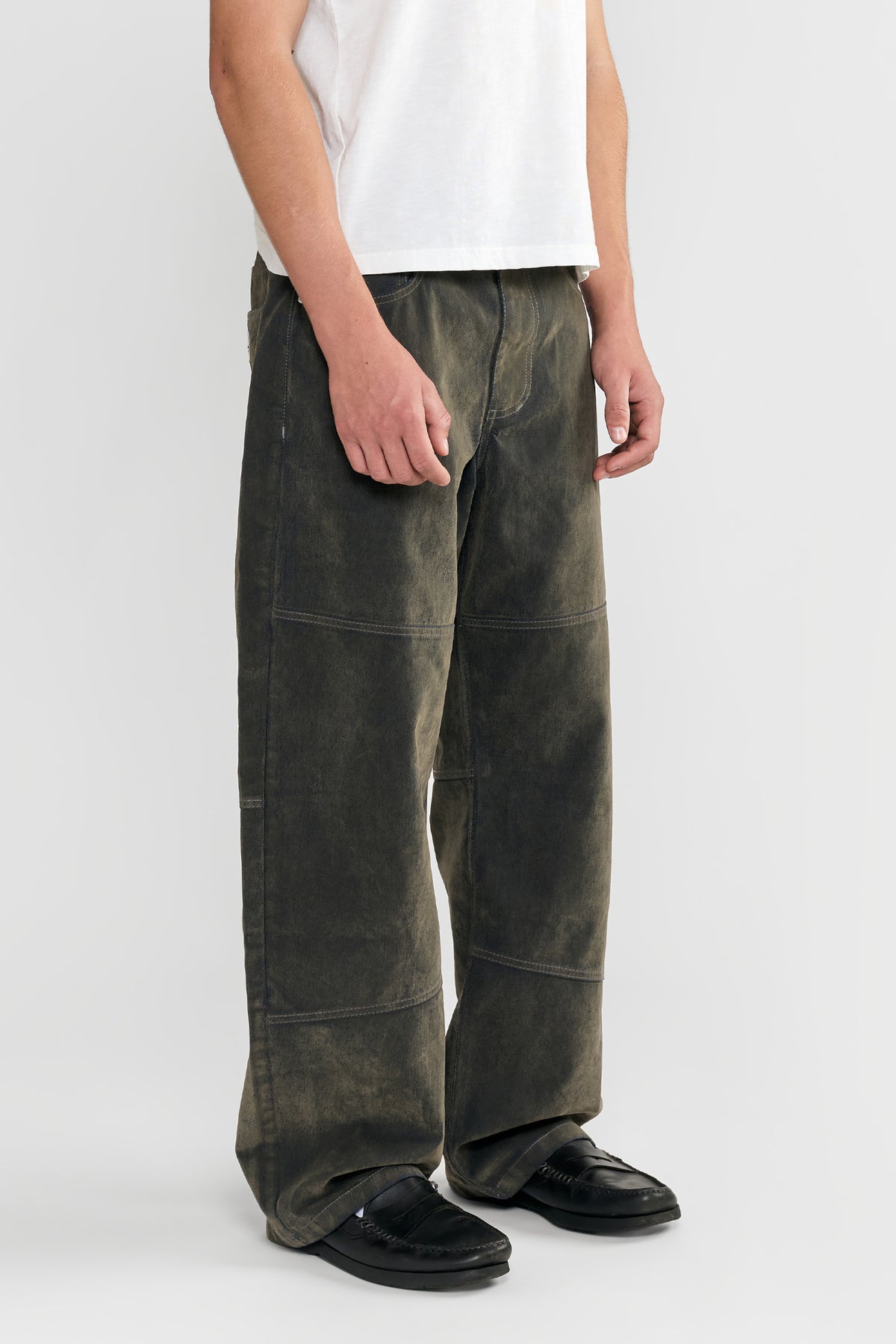 Velour Сoating Jeans Green