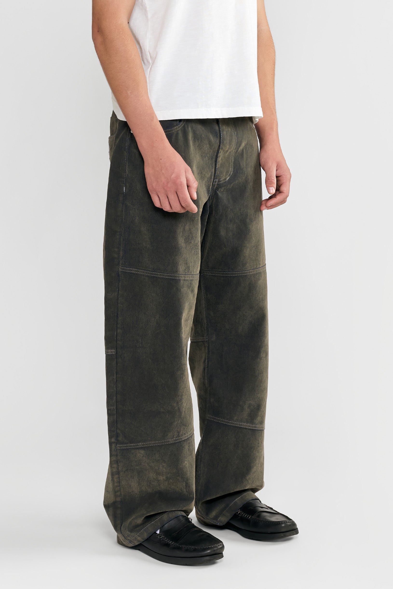 Velour Сoating Jeans Green