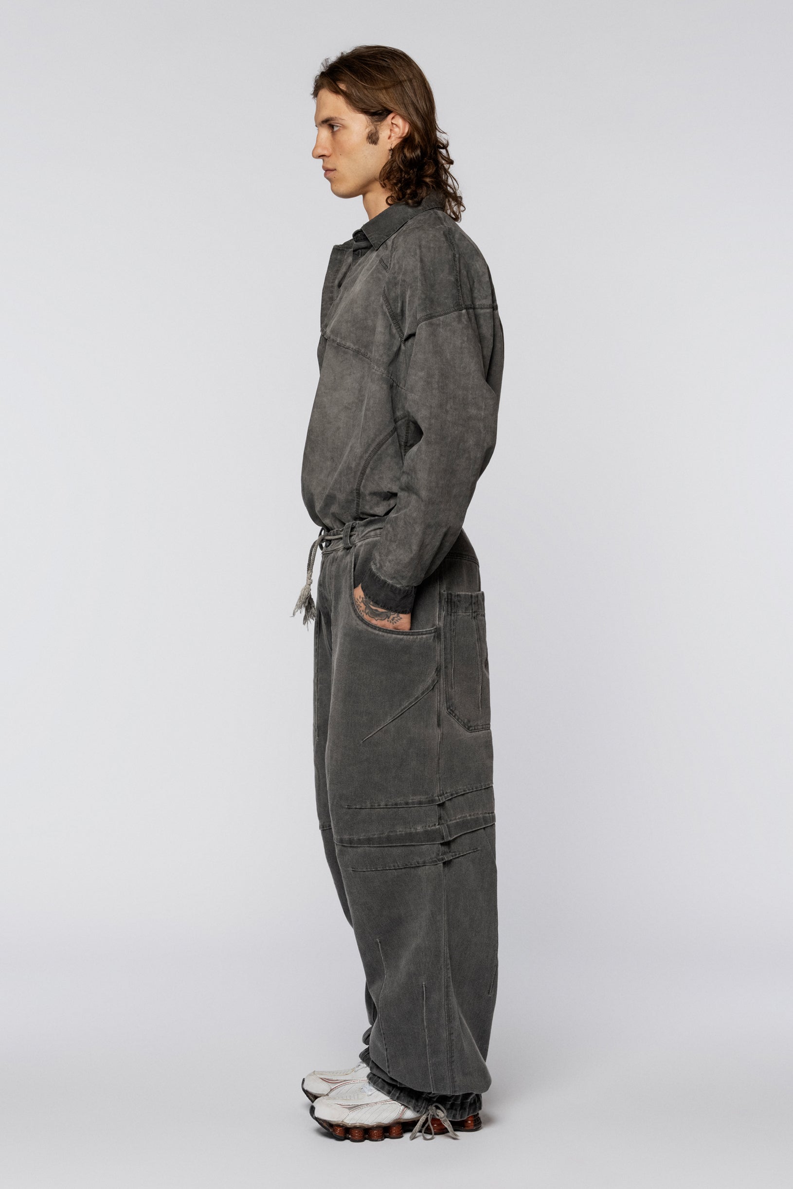 Policeman shirt Gray Old Dyed