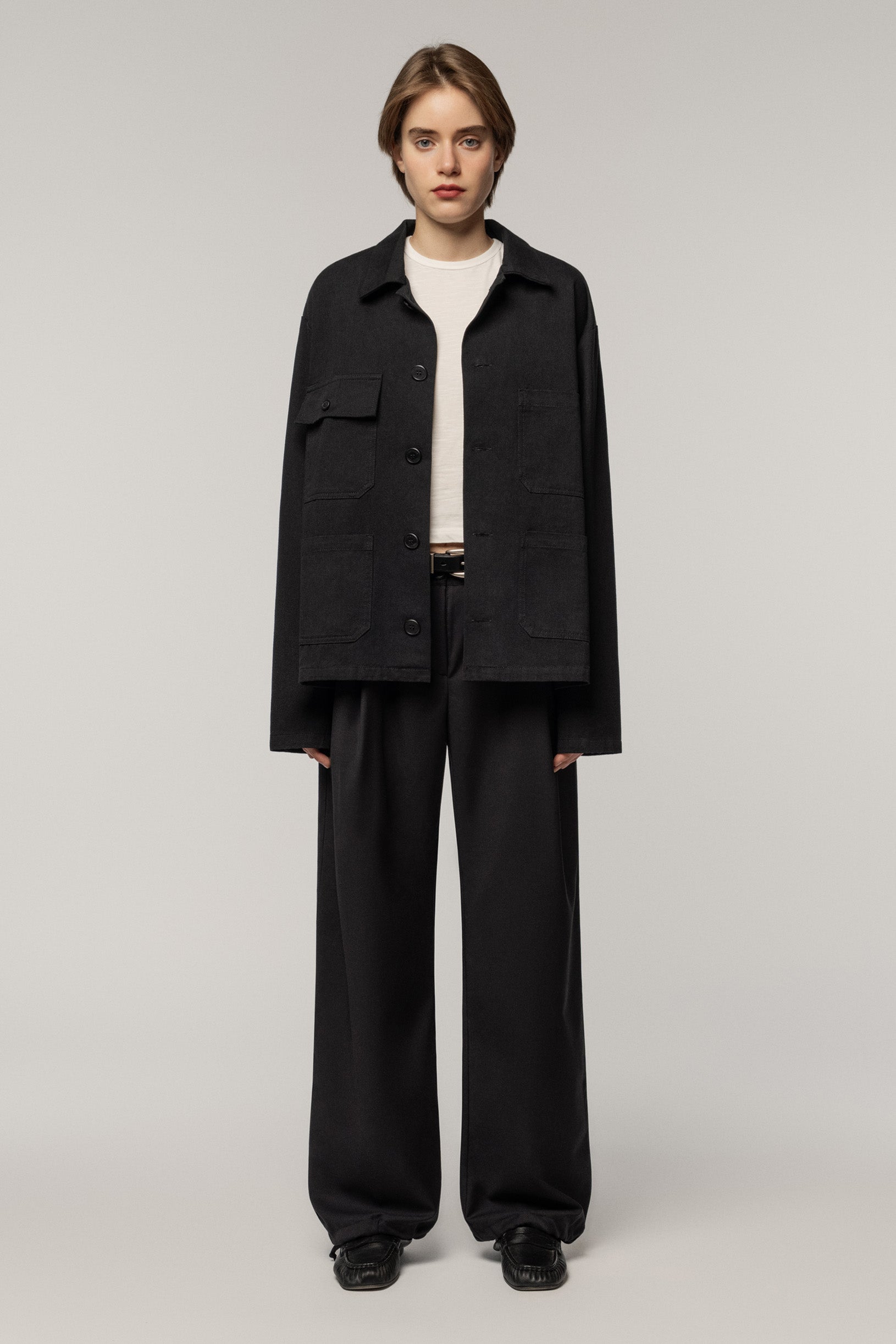Workwear Cotton Shirt Black