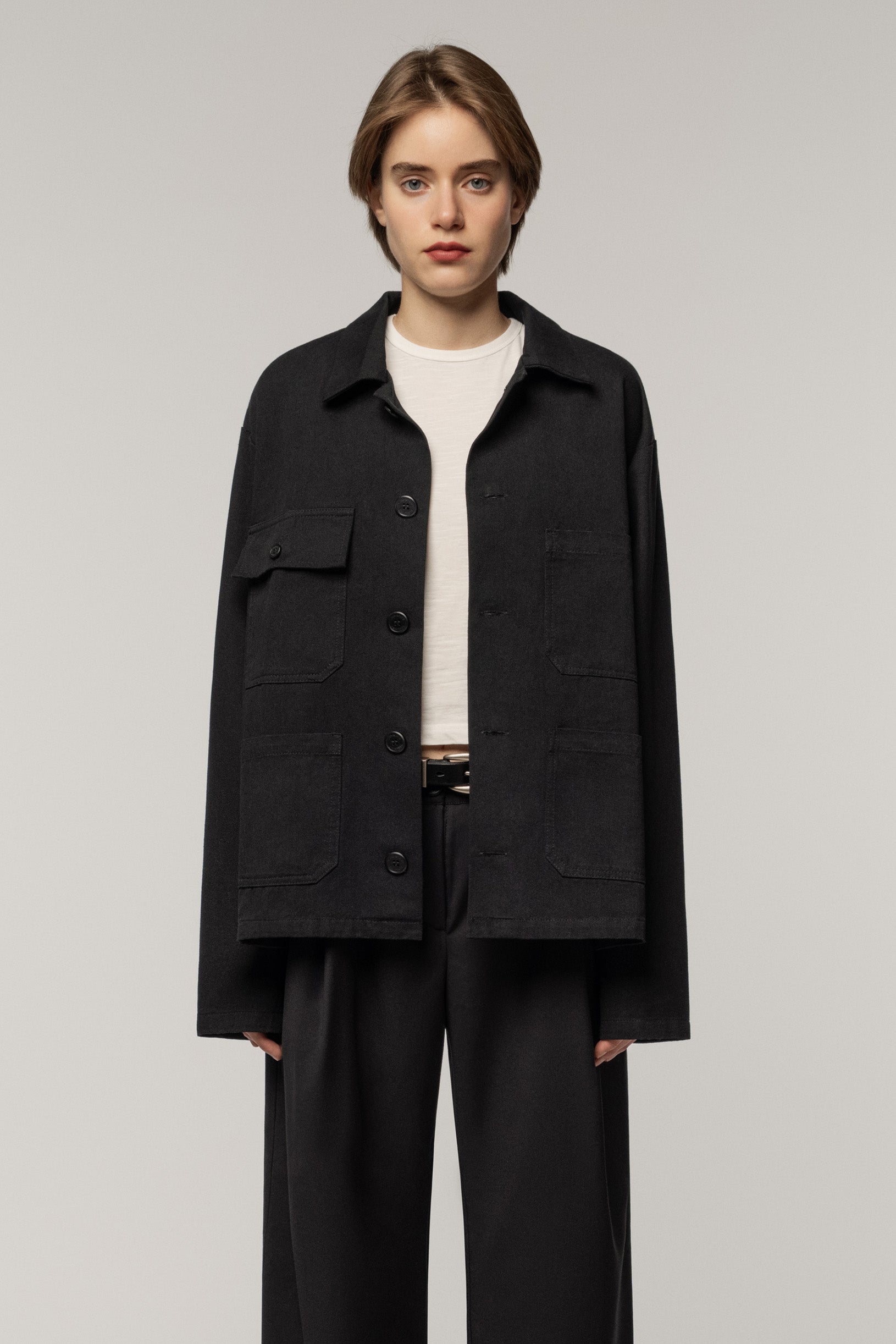 Workwear Cotton Shirt Black