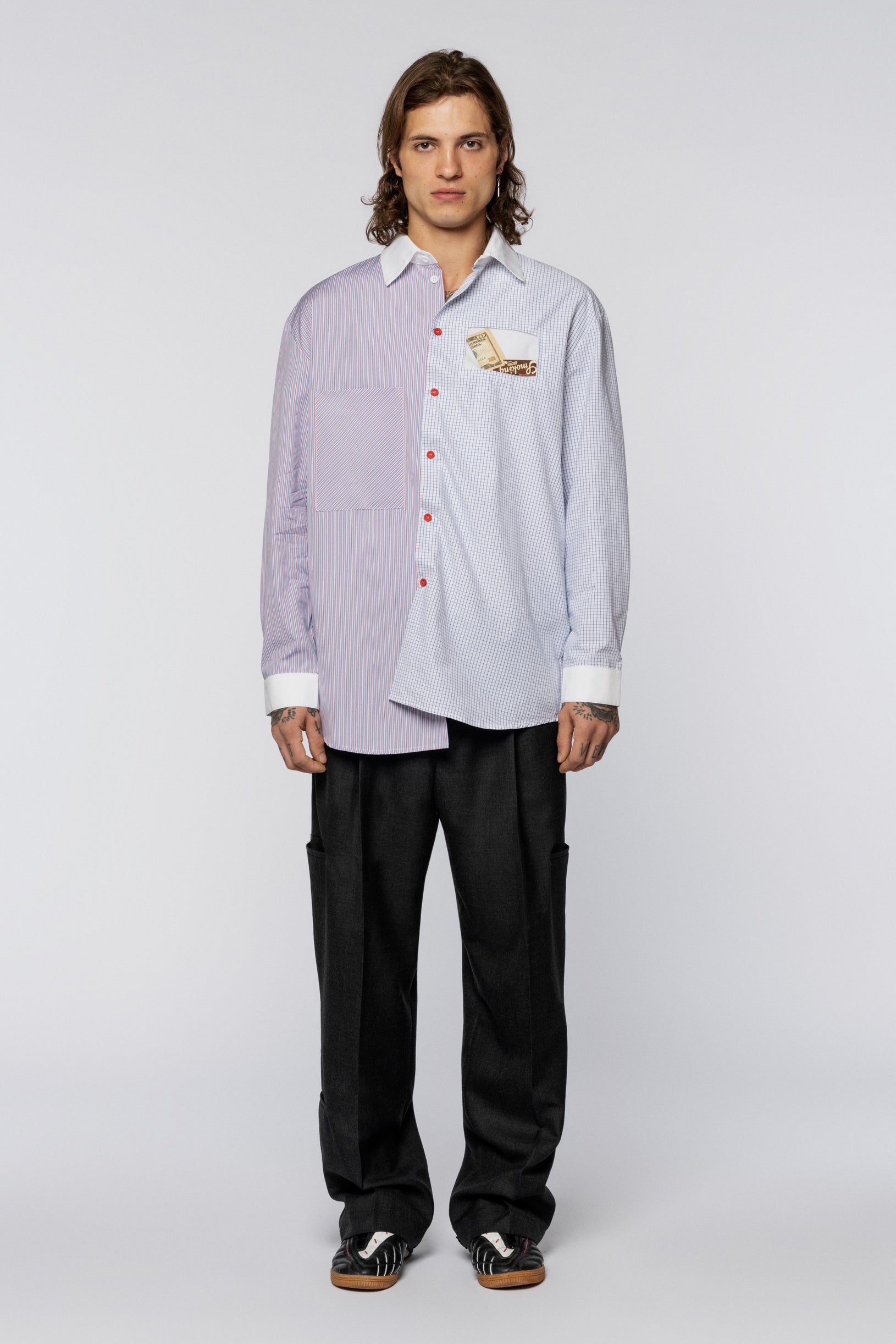 Lazy Double Shirt Red stripes