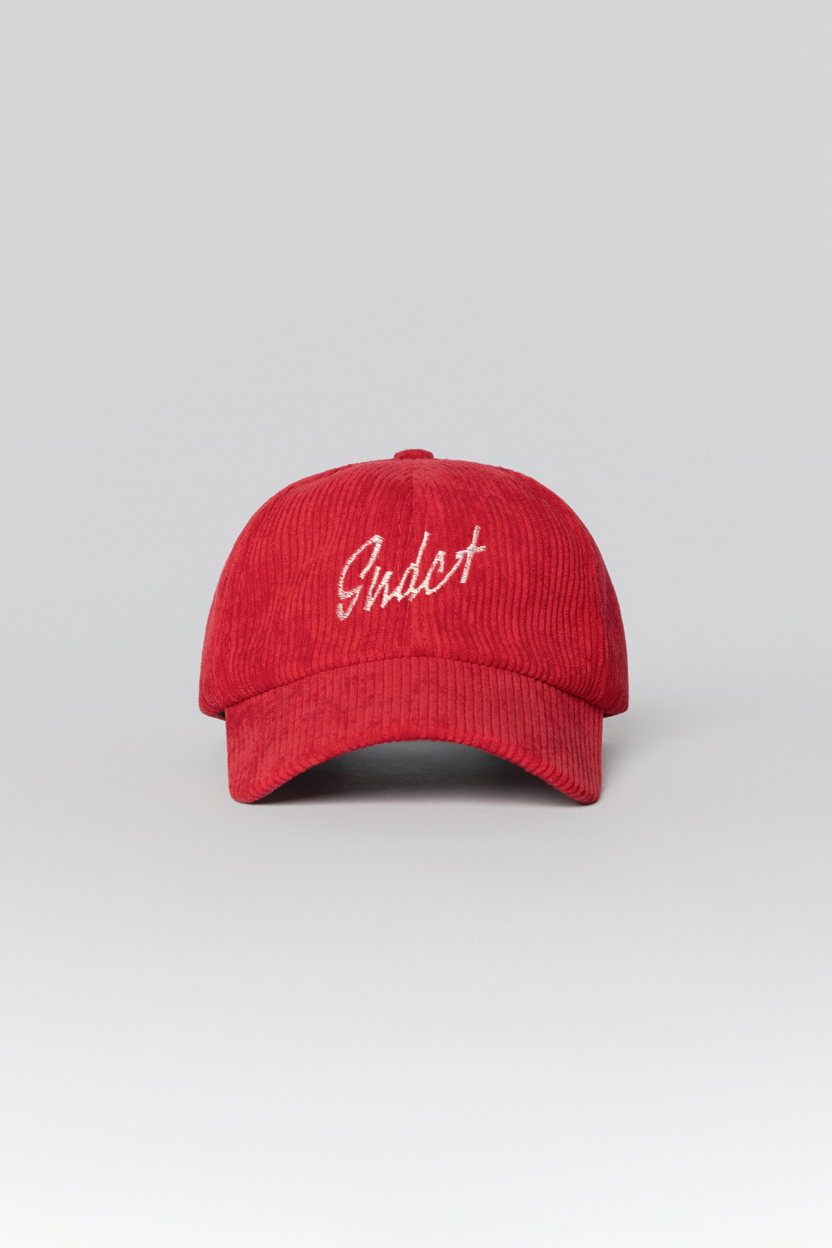 Corduroy Baseball Cap Red