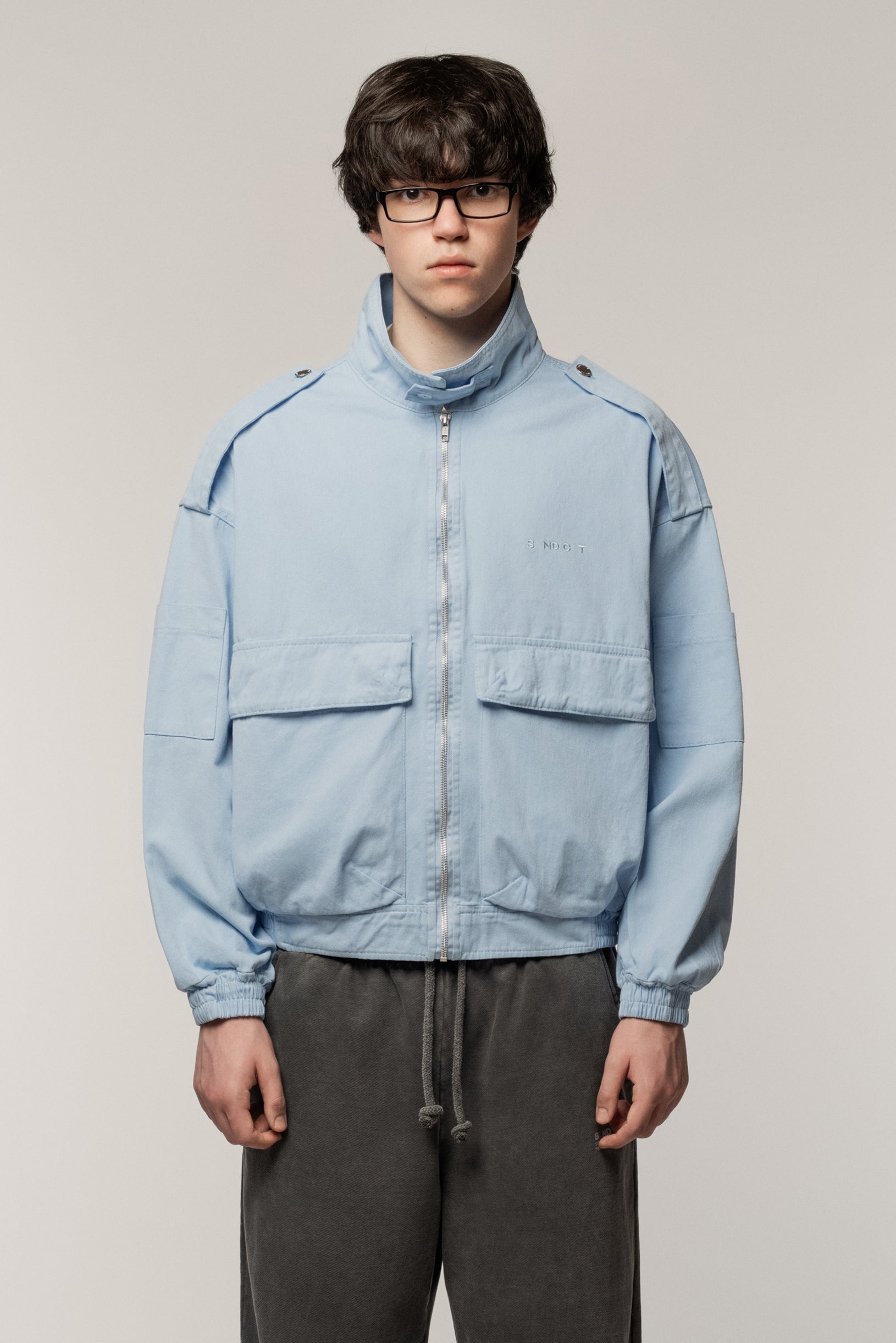 Cargo Denim Jacket Blue