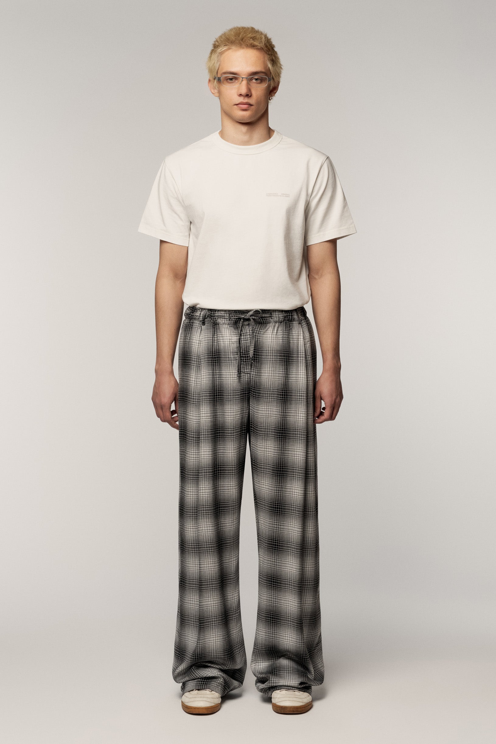 Cotton Trousers Stripe Red