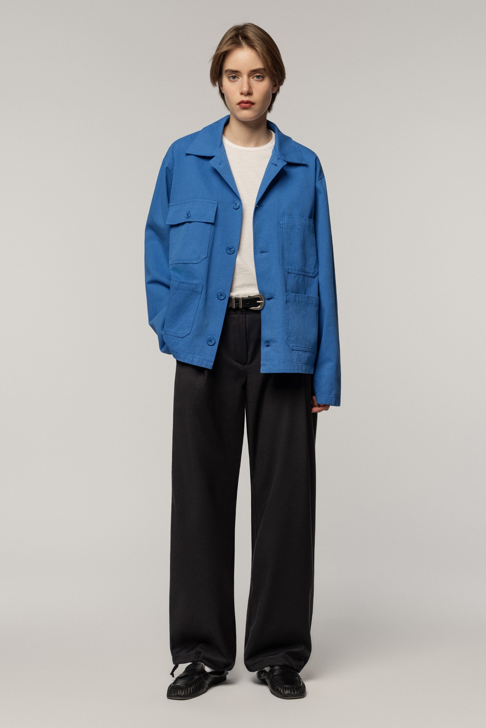 Workwear Cotton Shirt Blue