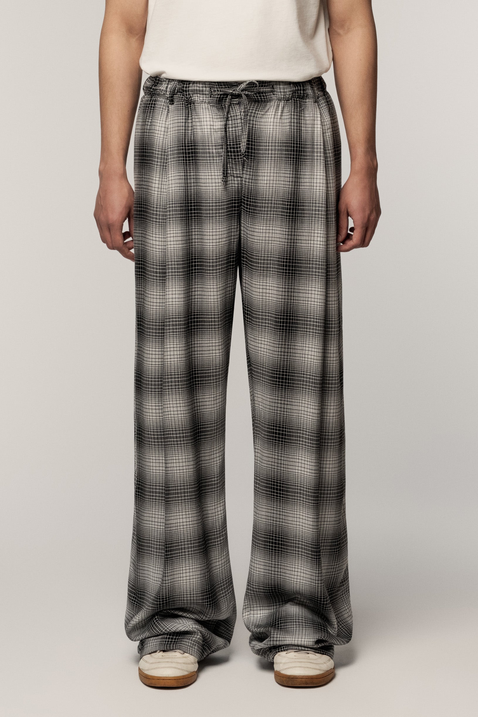 Cotton Trousers Chess Black