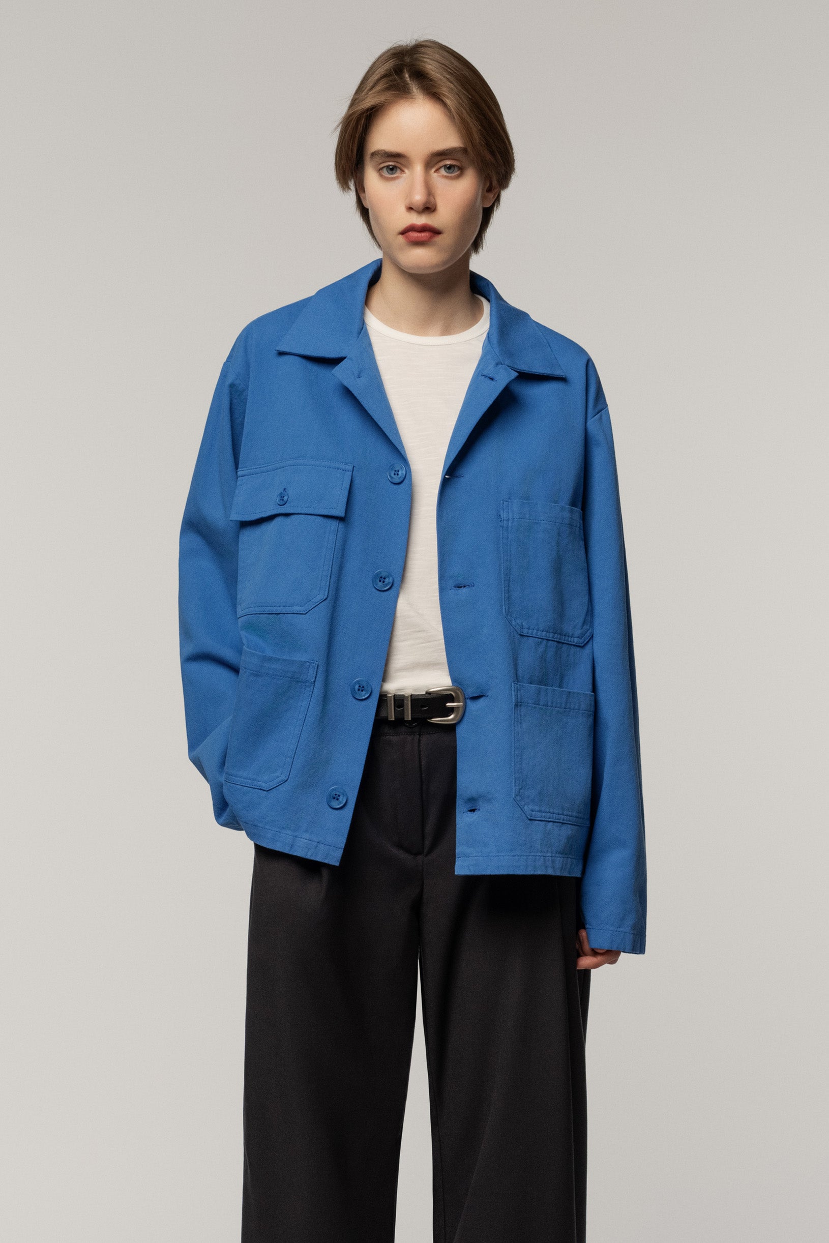Workwear Cotton Shirt Blue