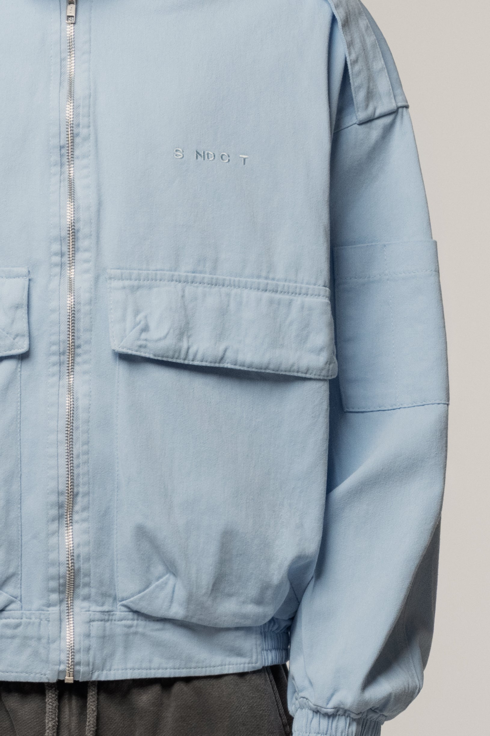 Cargo Denim Jacket Blue