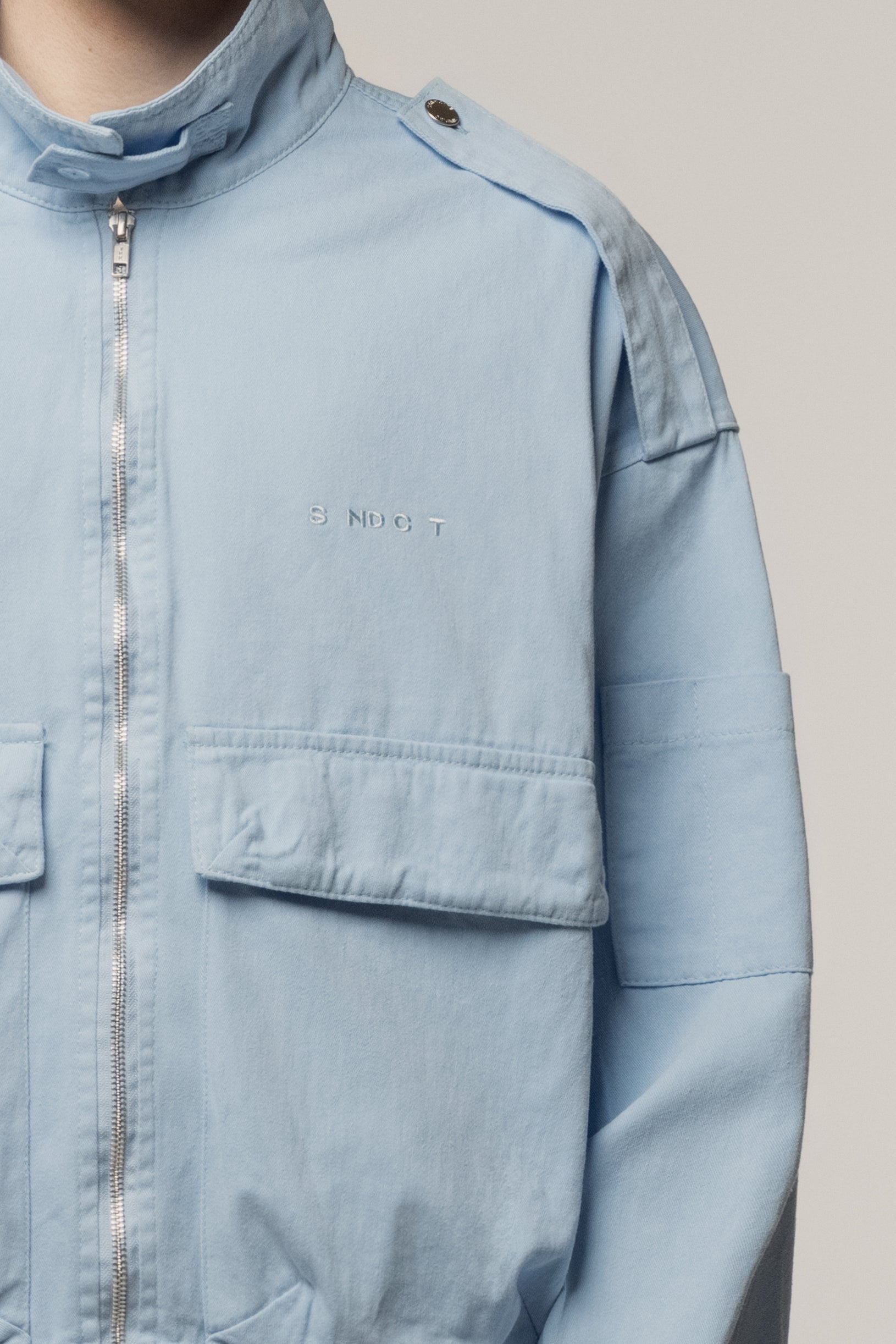 Cargo Denim Jacket Blue