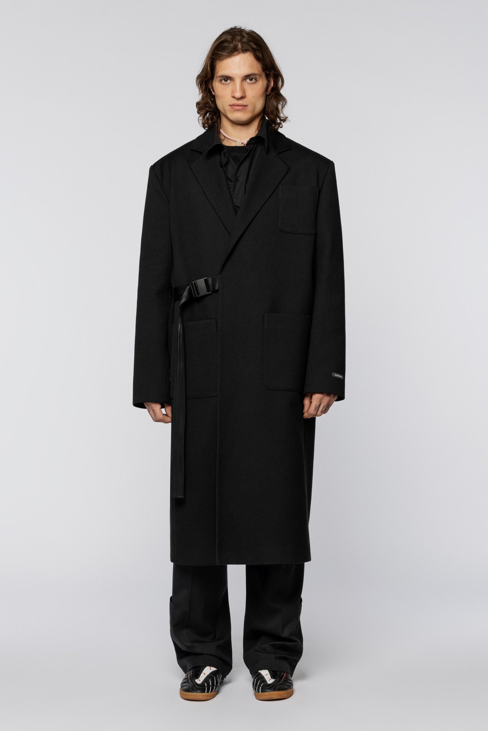 Oversized Wool Coat  Black