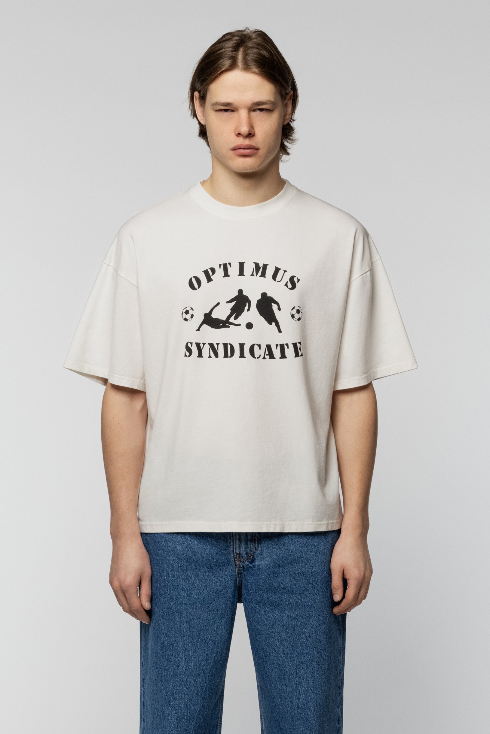 SNDCT х OG Football Oversized T-shirt Ivory