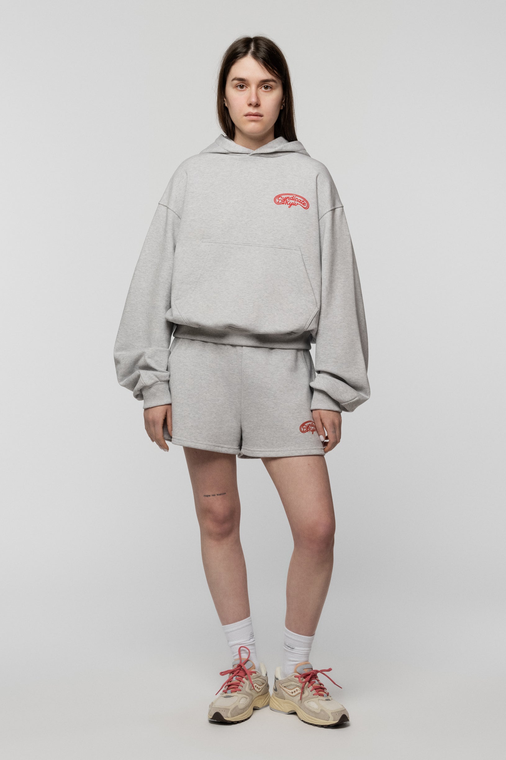 Жіночі Шорти Світло-сірі Меланж