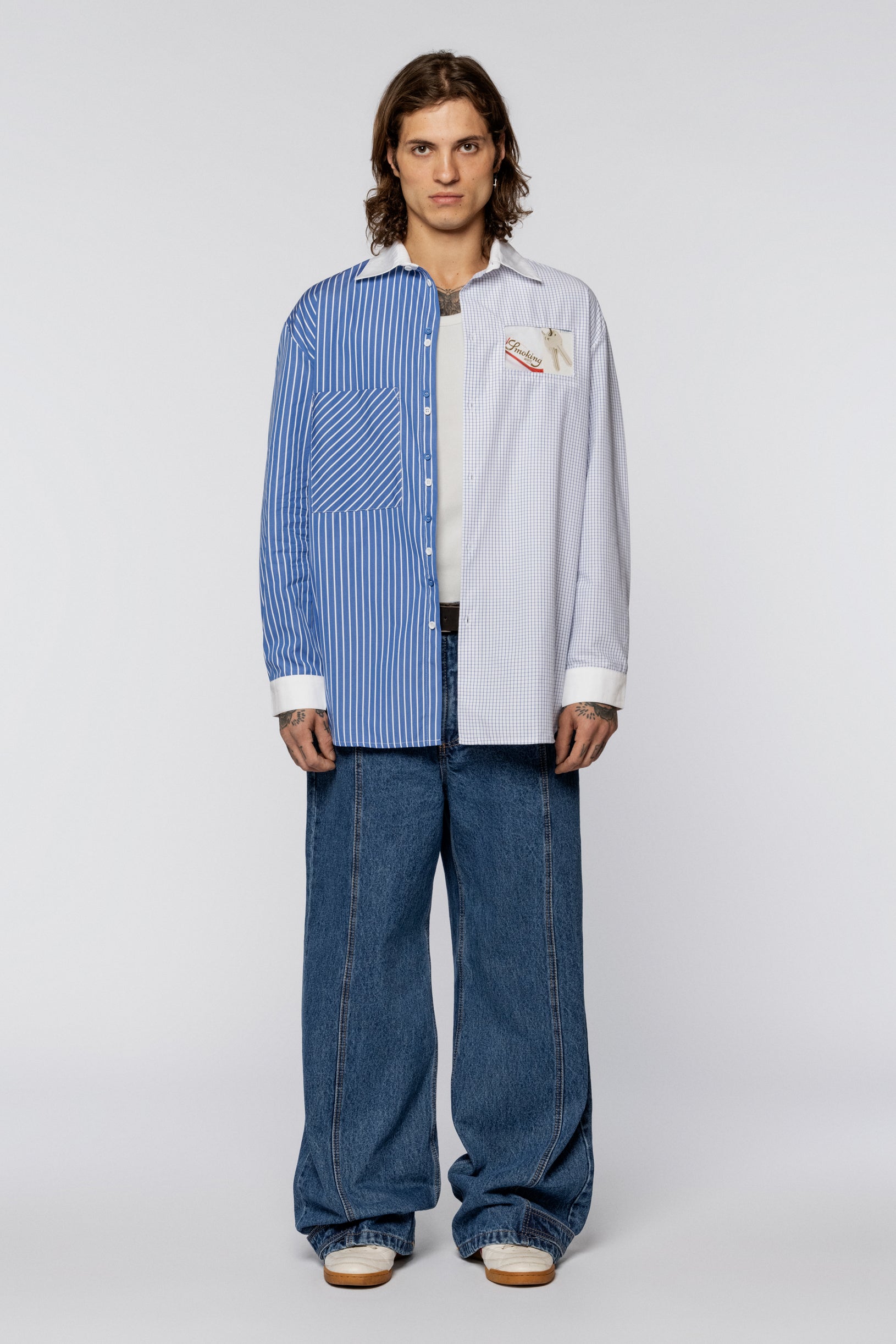 Lazy Double Shirt Blue stripes