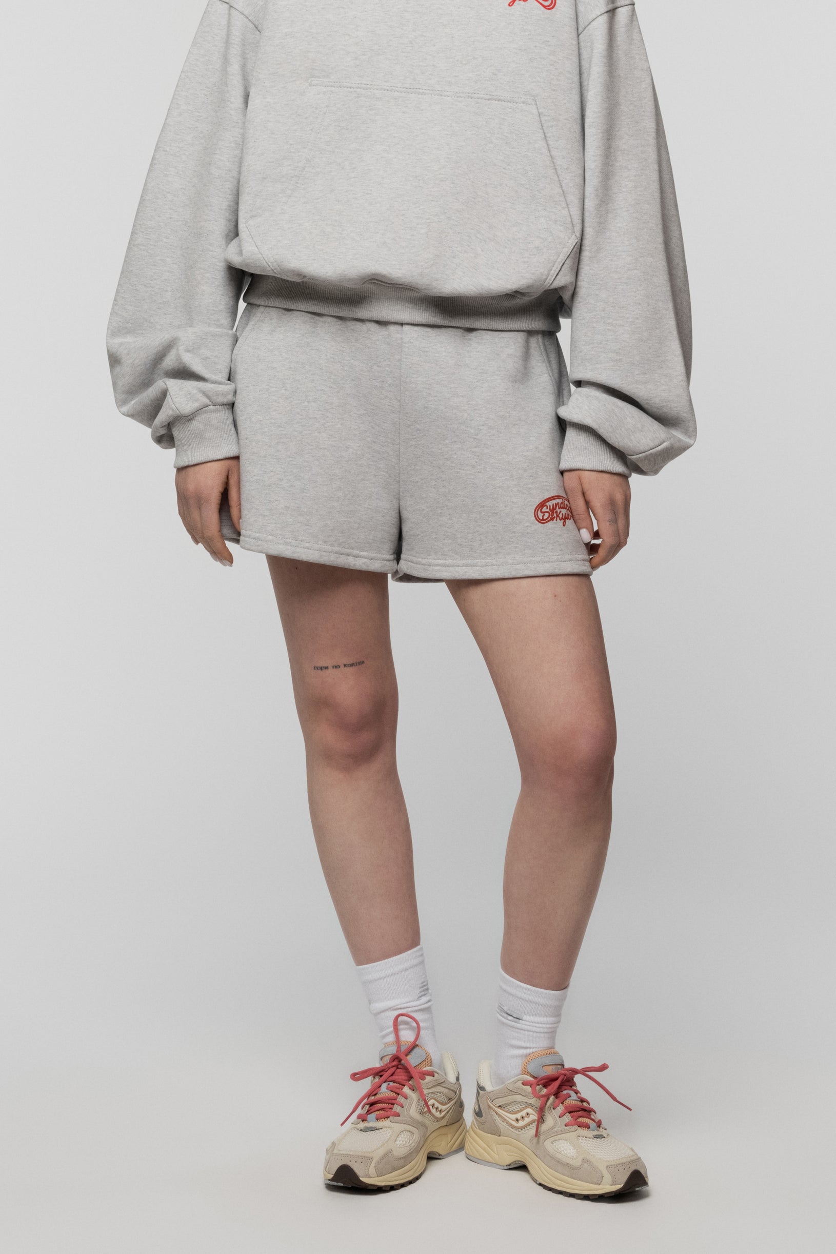 Жіночі Шорти Світло-сірі Меланж
