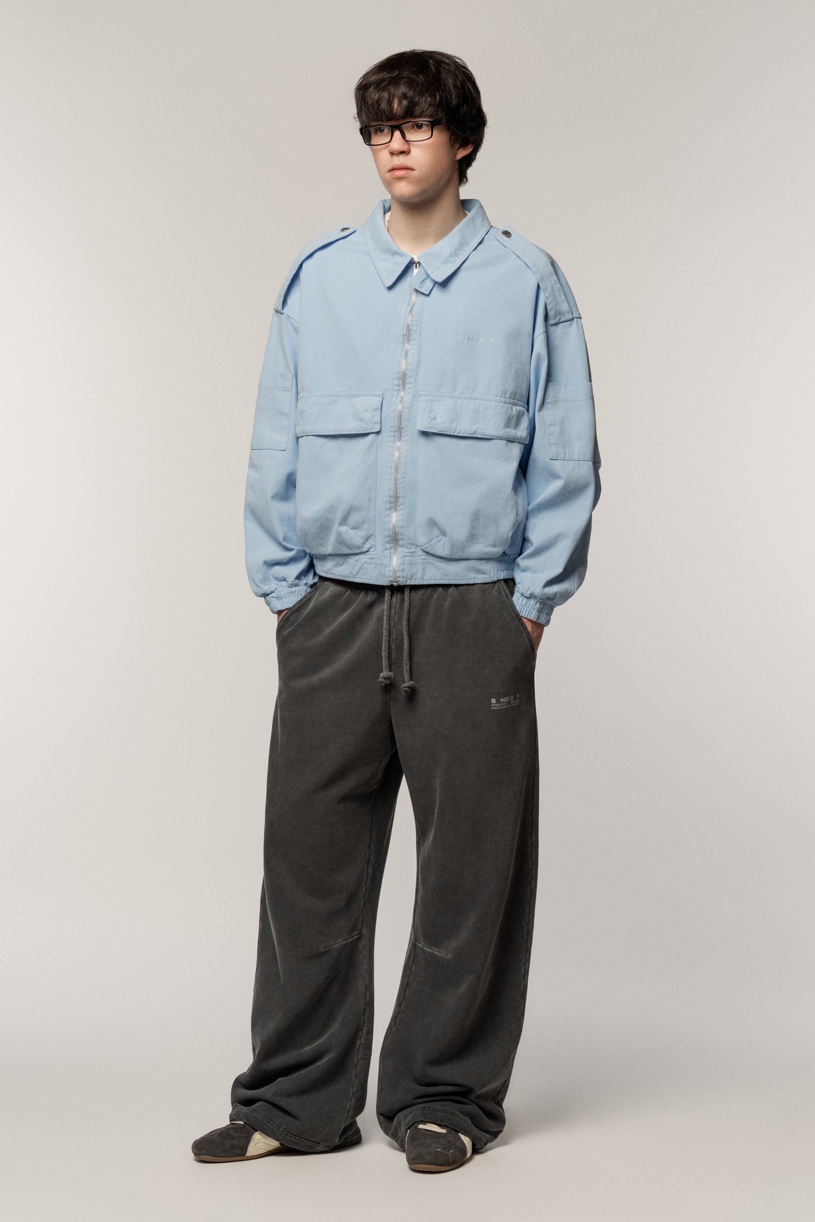 Cargo Denim Jacket Blue