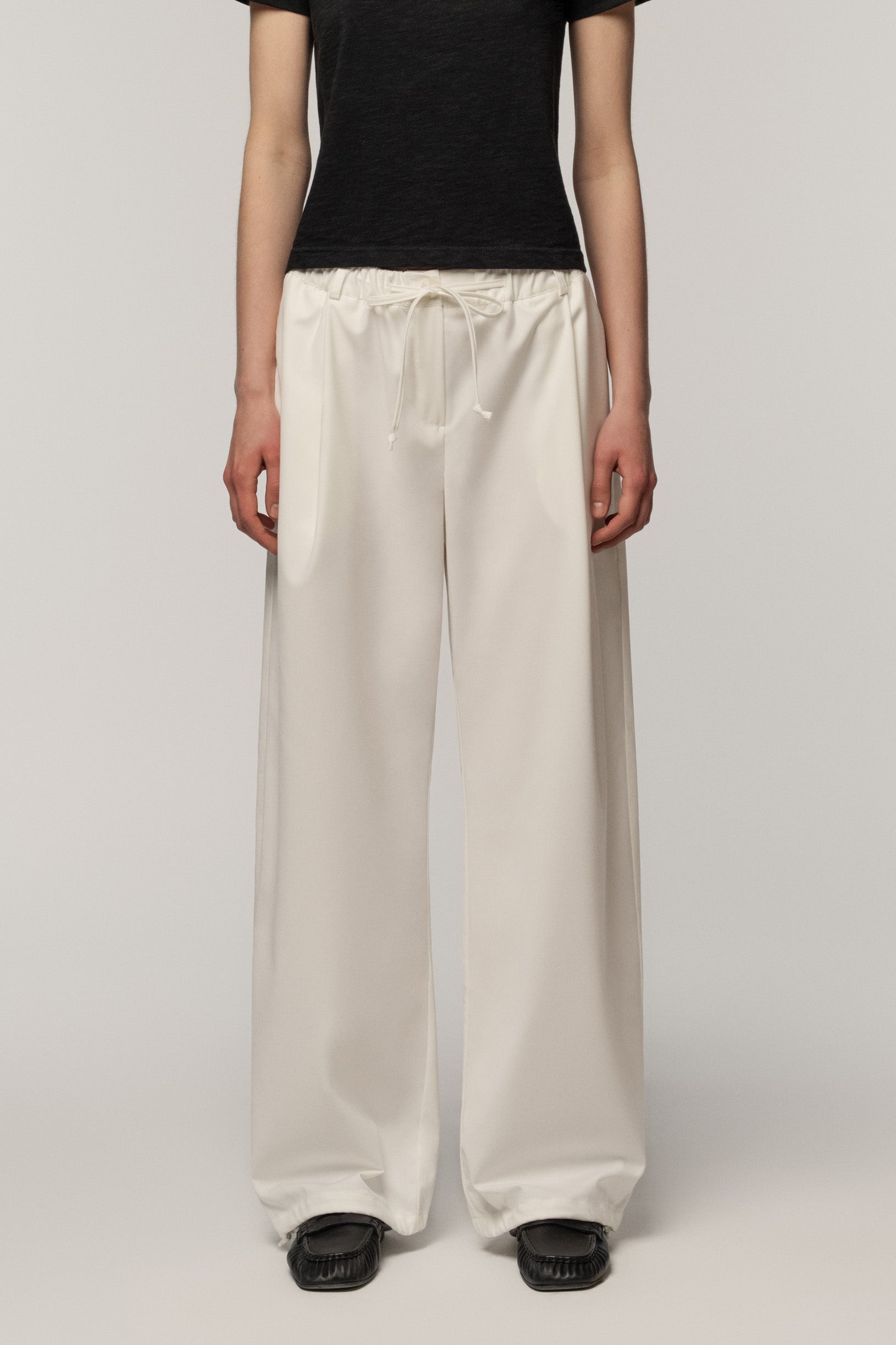 Relaxed Trousers White