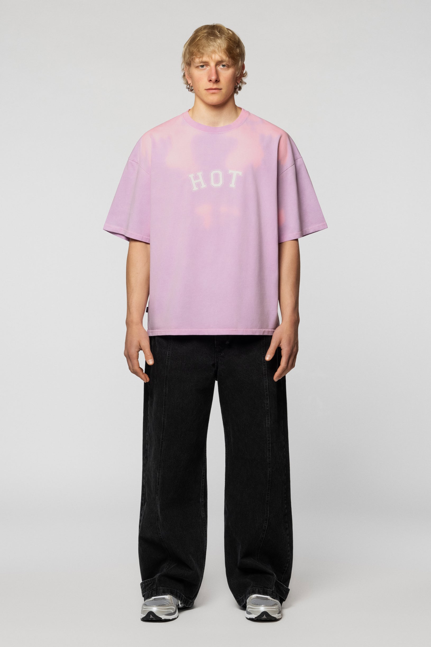 Hot Heat Reactive Oversized T-shirt Pink