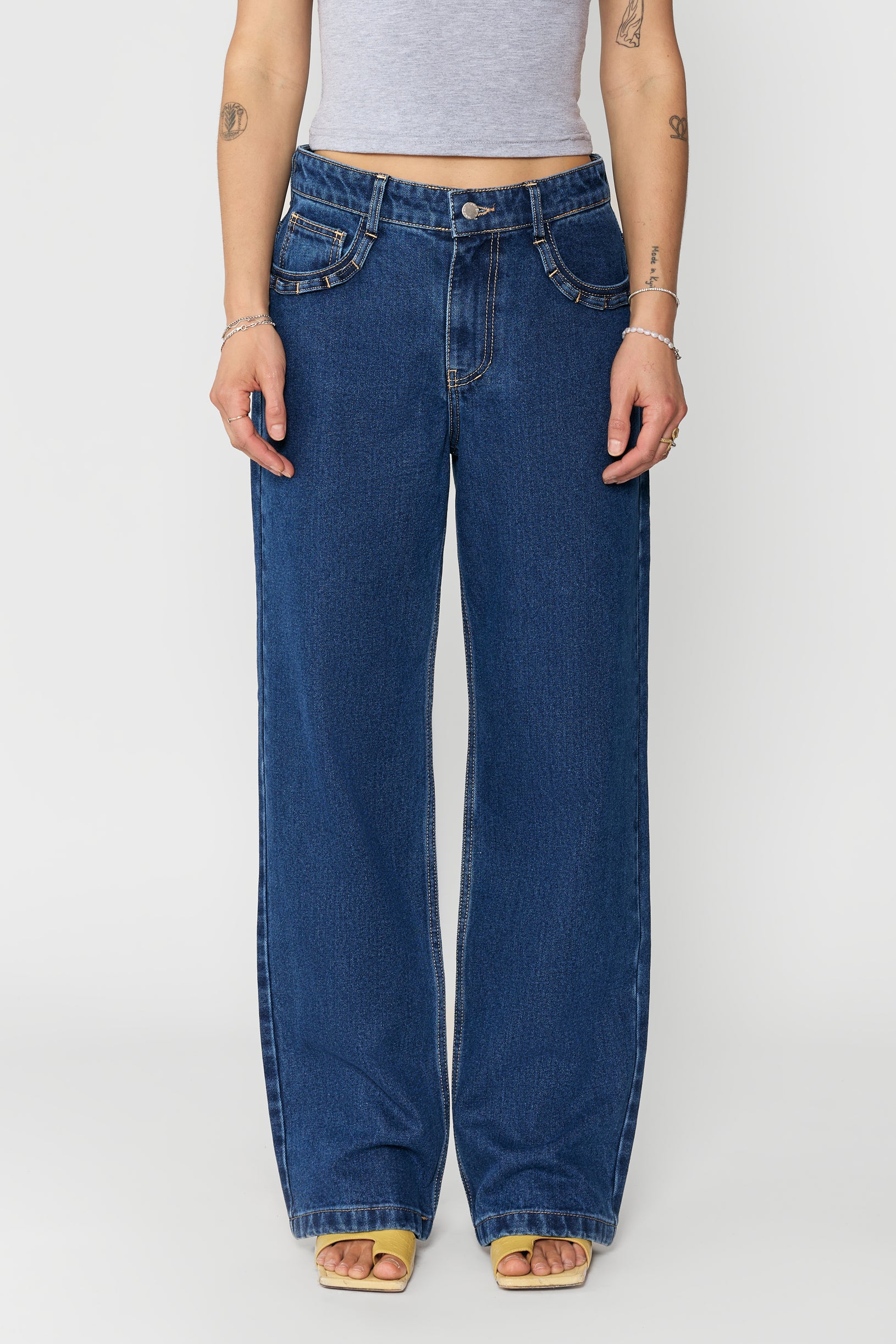Woman Straight Fit Jeans Blue