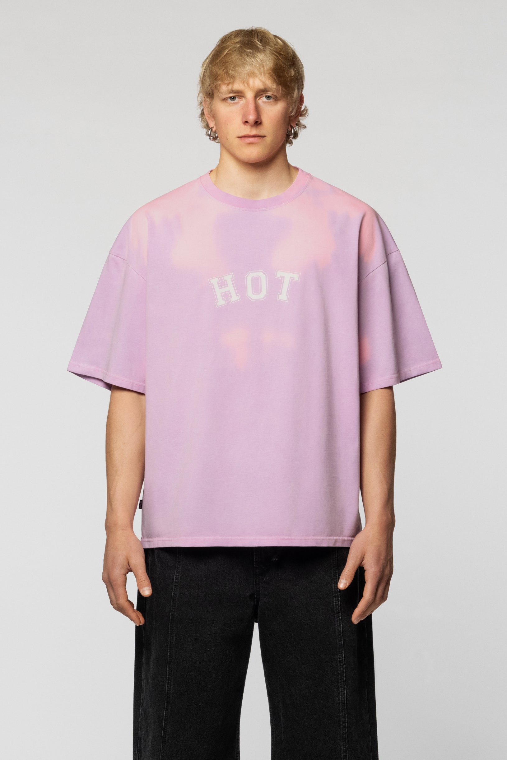 Hot Heat Reactive Oversized T-shirt Pink