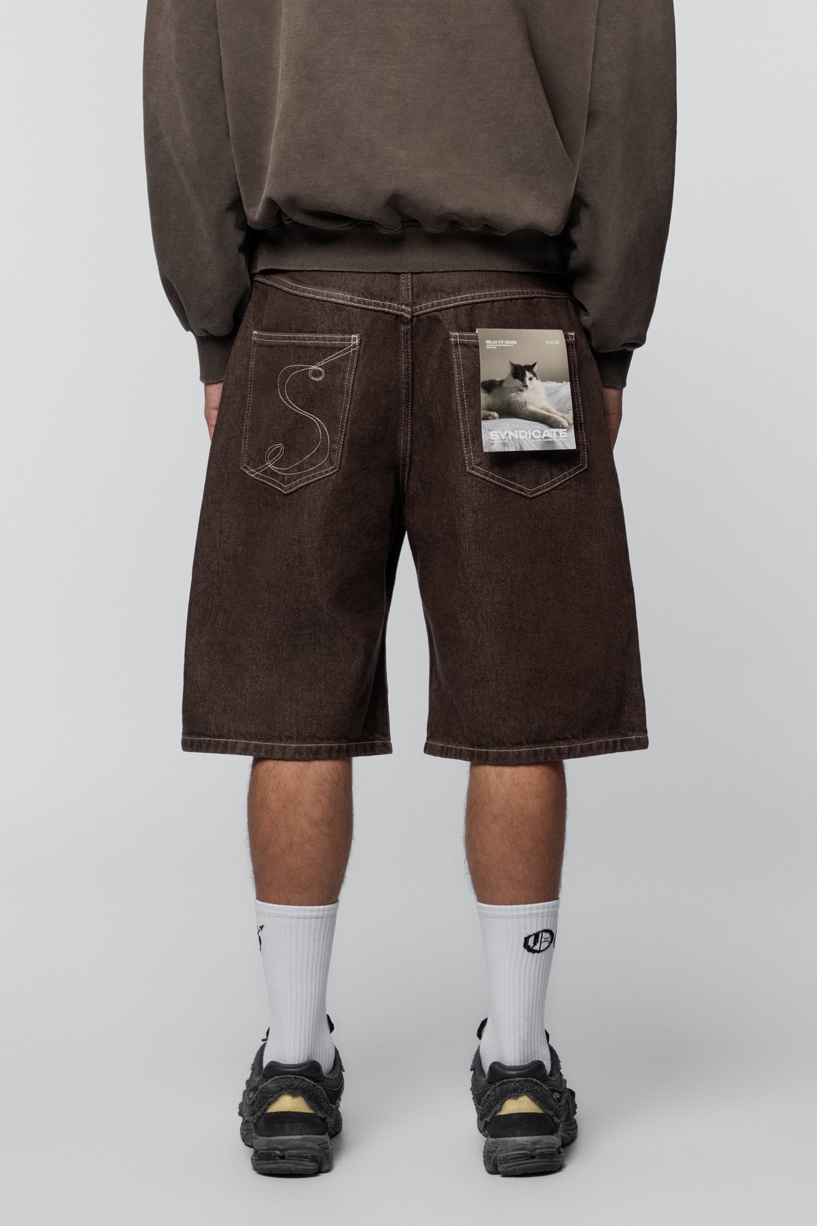 Denim Shorts Brown