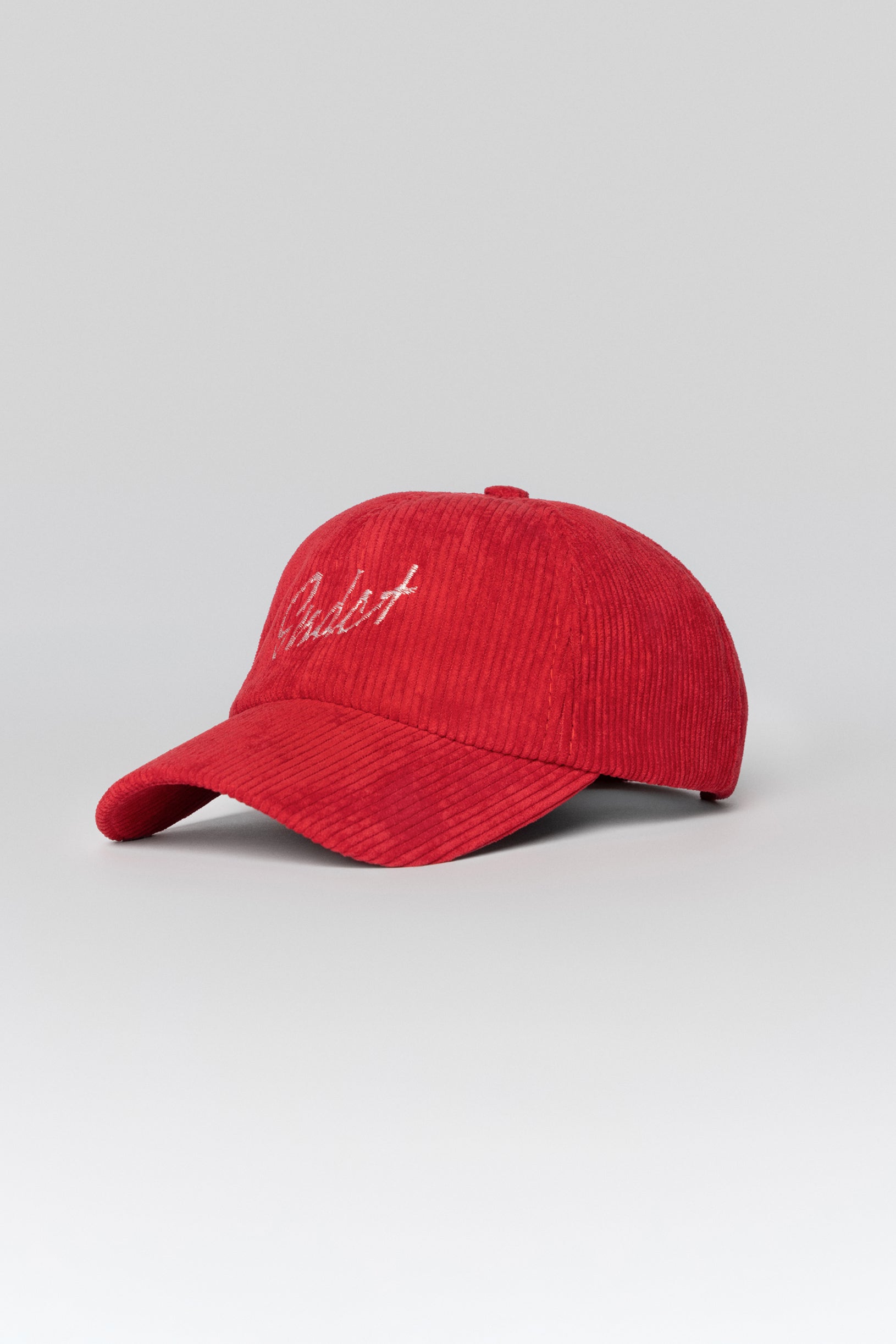 Corduroy Baseball Cap Red