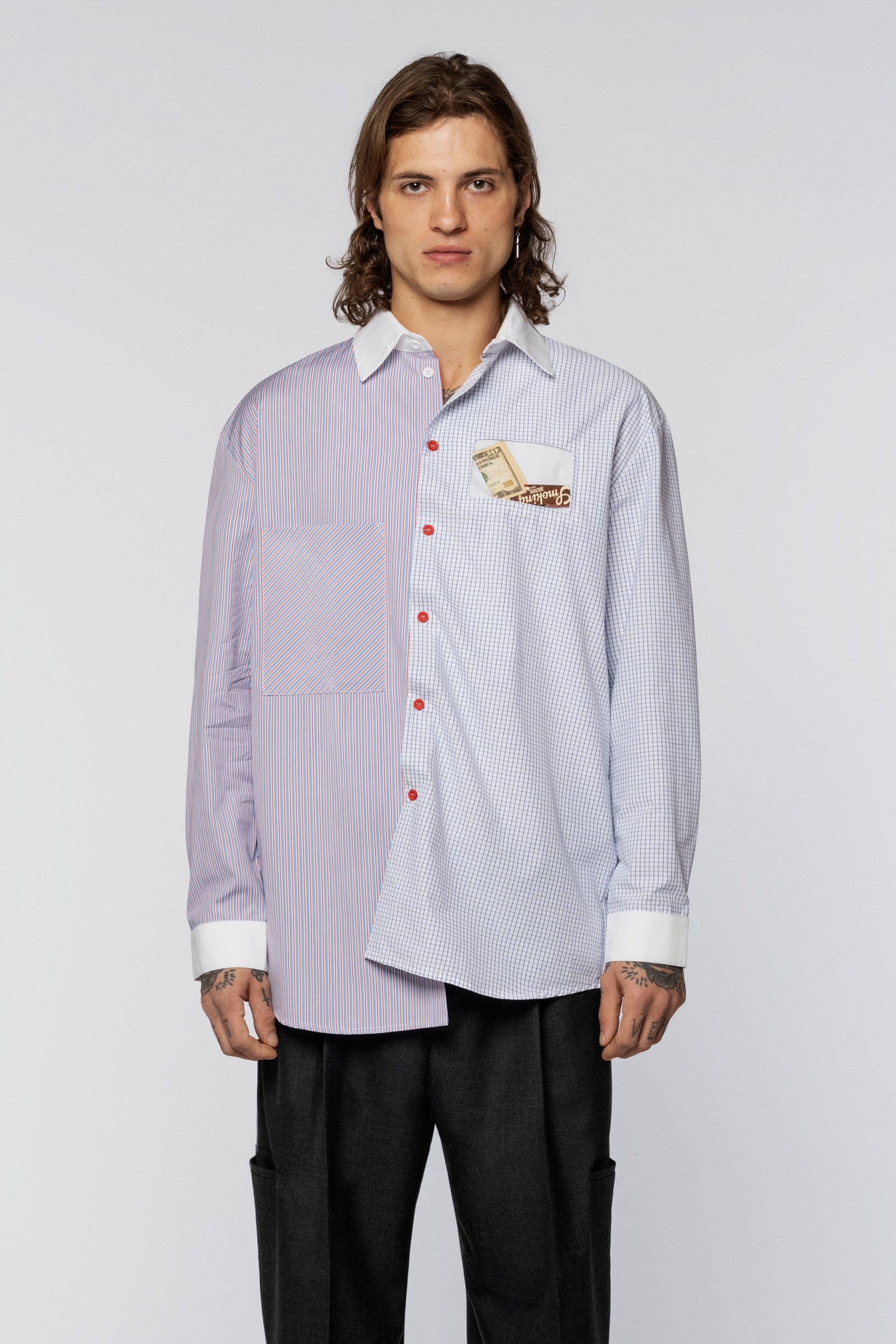 Lazy Double Shirt Red stripes