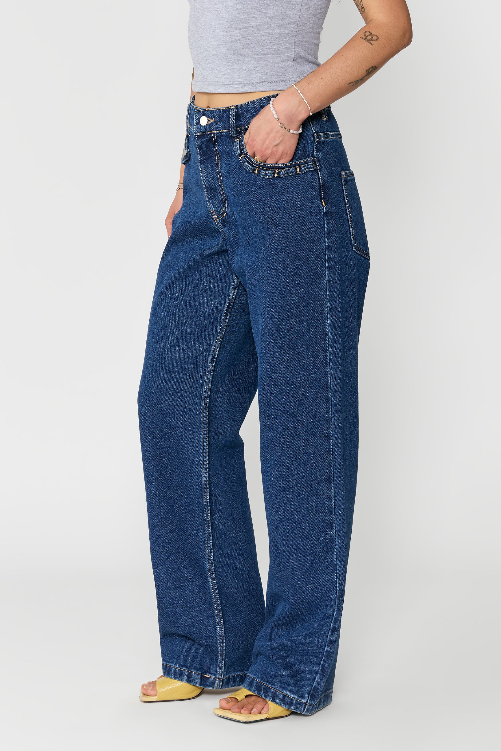 Woman Straight Fit Jeans Blue