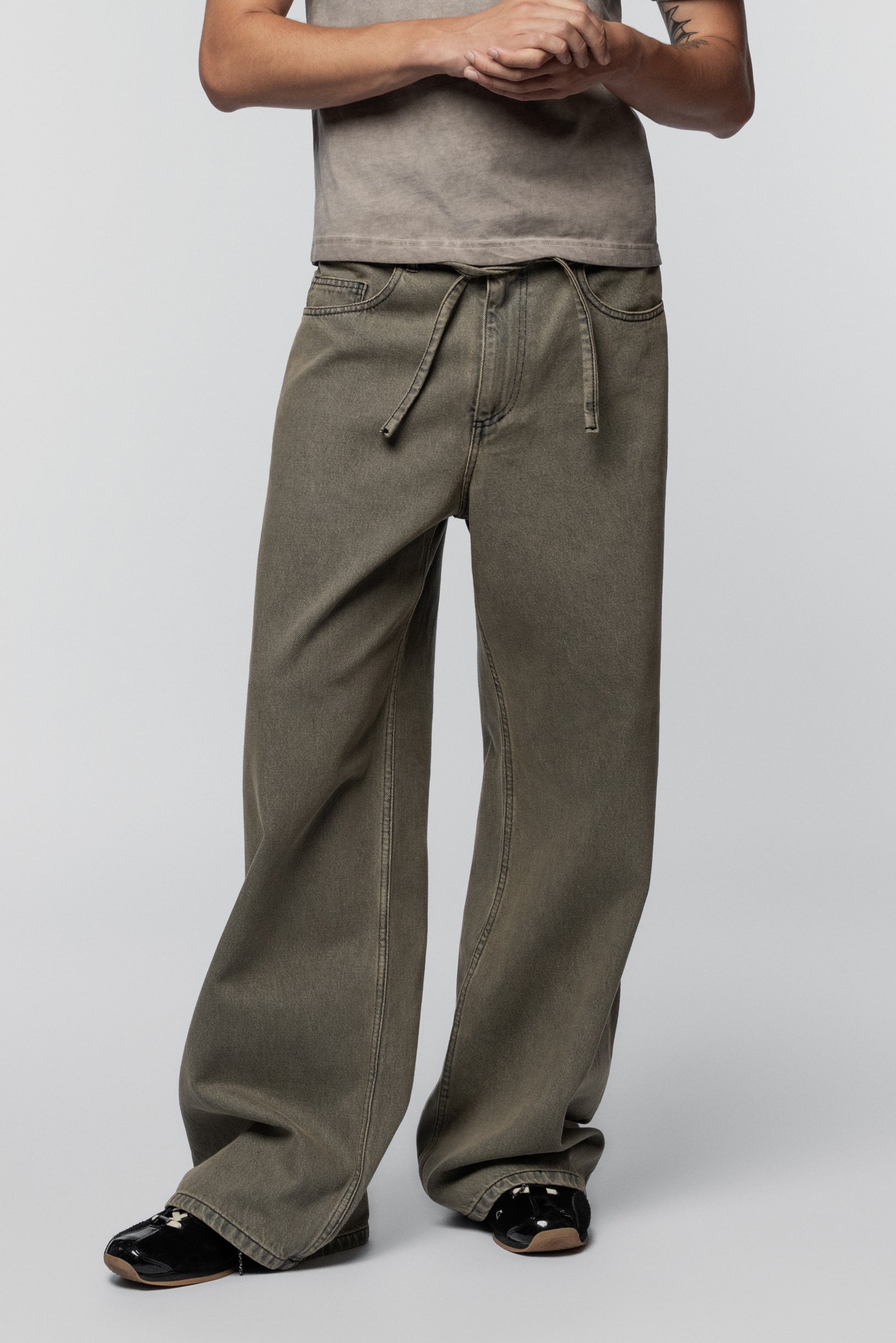 Relax Fit Jeans Yellow Green