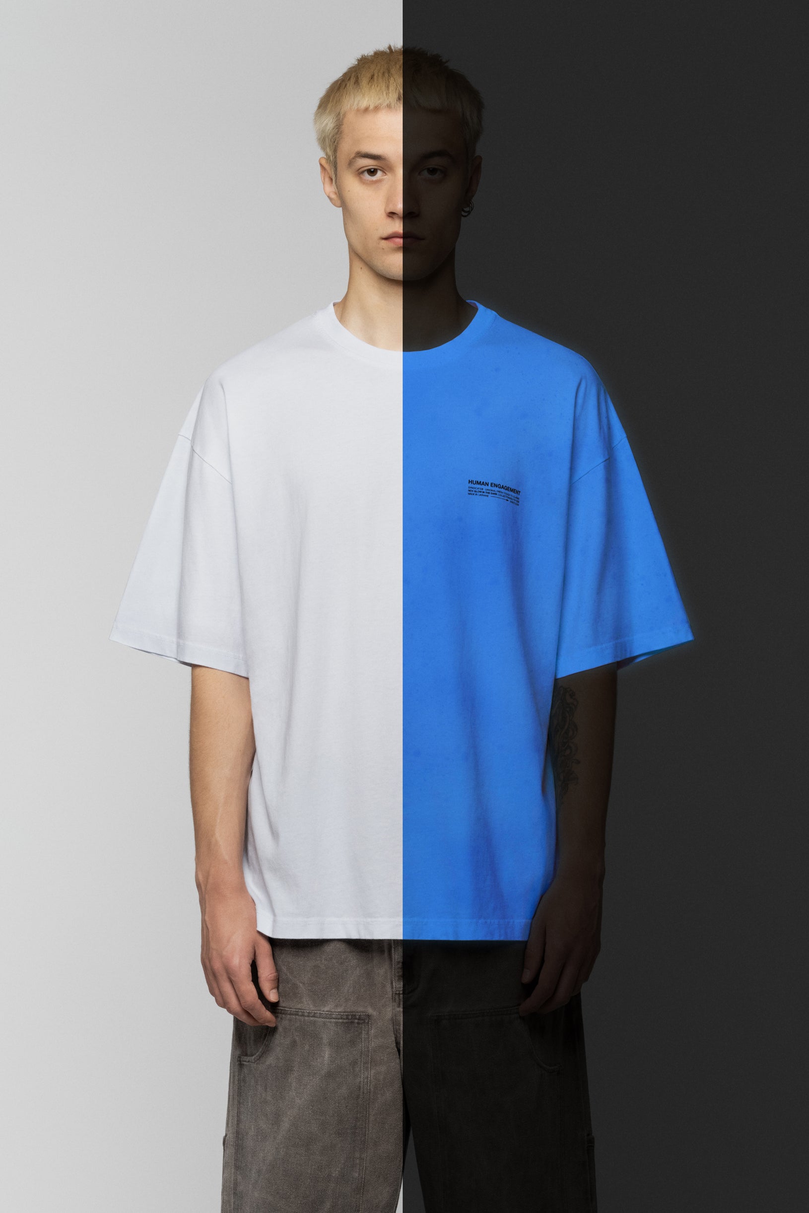 Glow in the dark Oversized T-shirt White