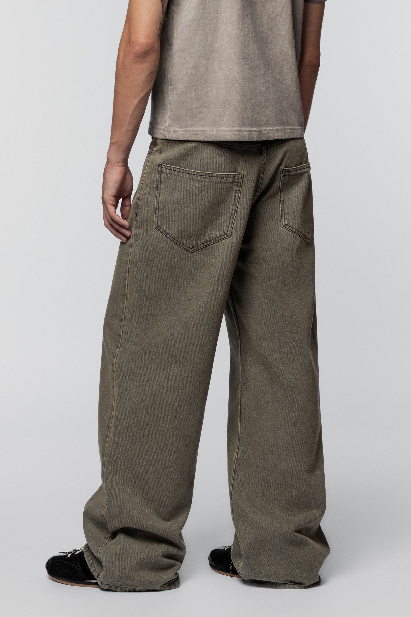 Relax Fit Jeans Yellow Green