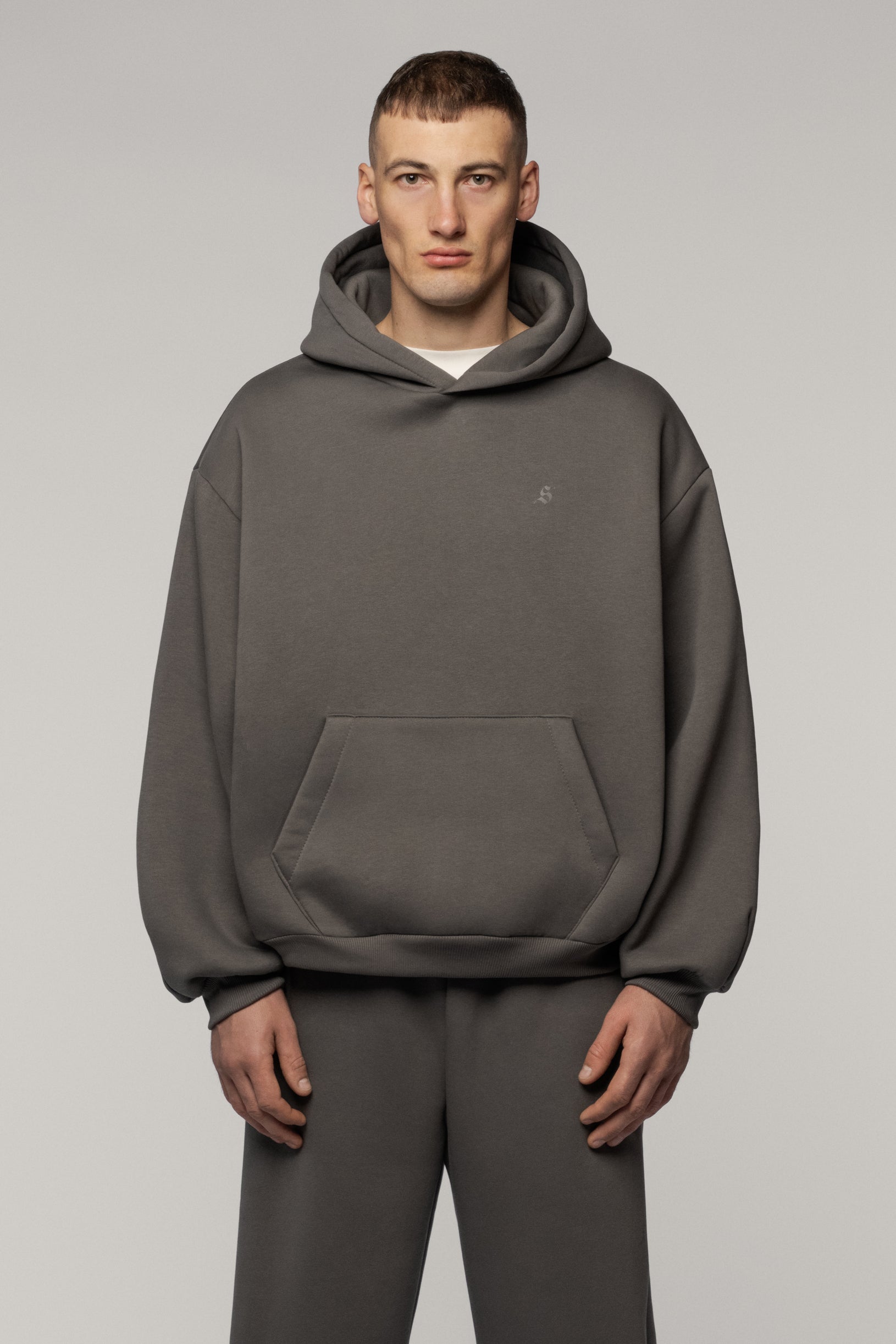 Arrow Logo Hoodie Grey