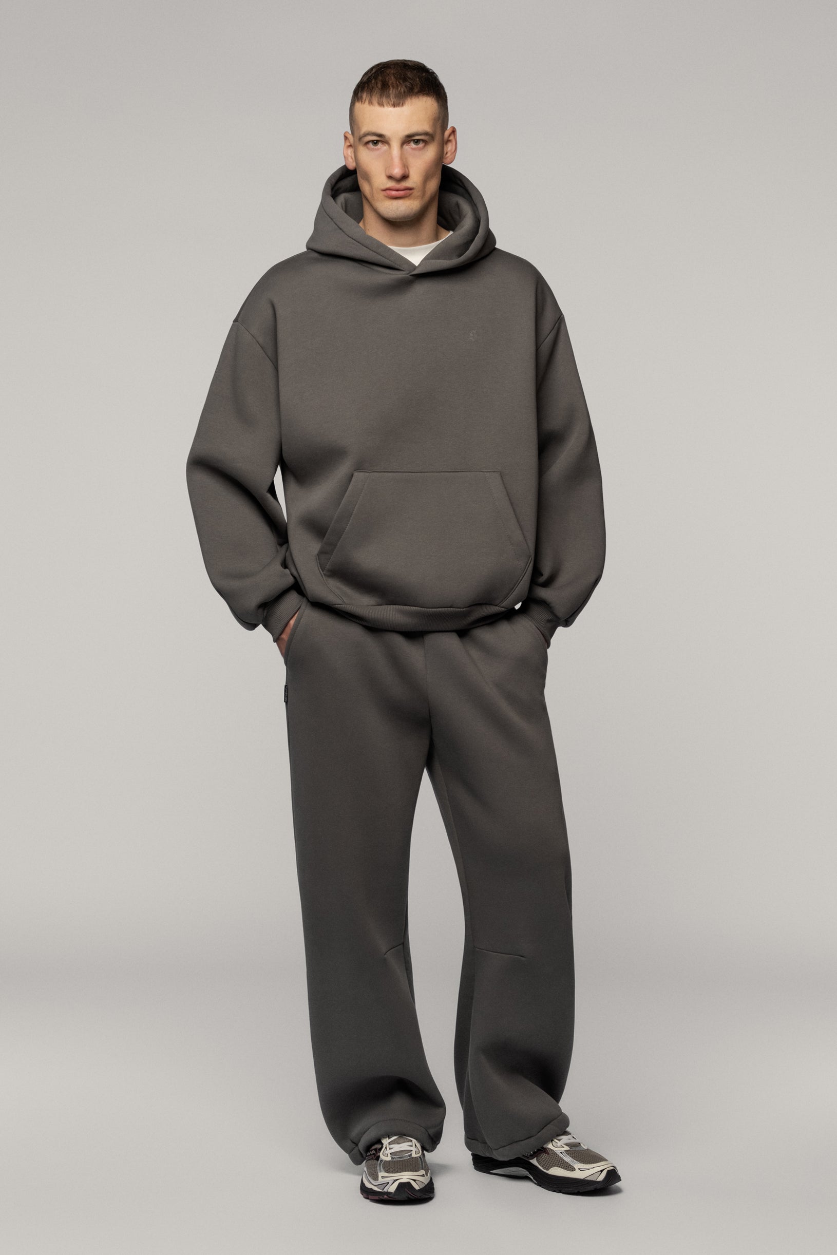 Arrow Logo Hoodie Grey