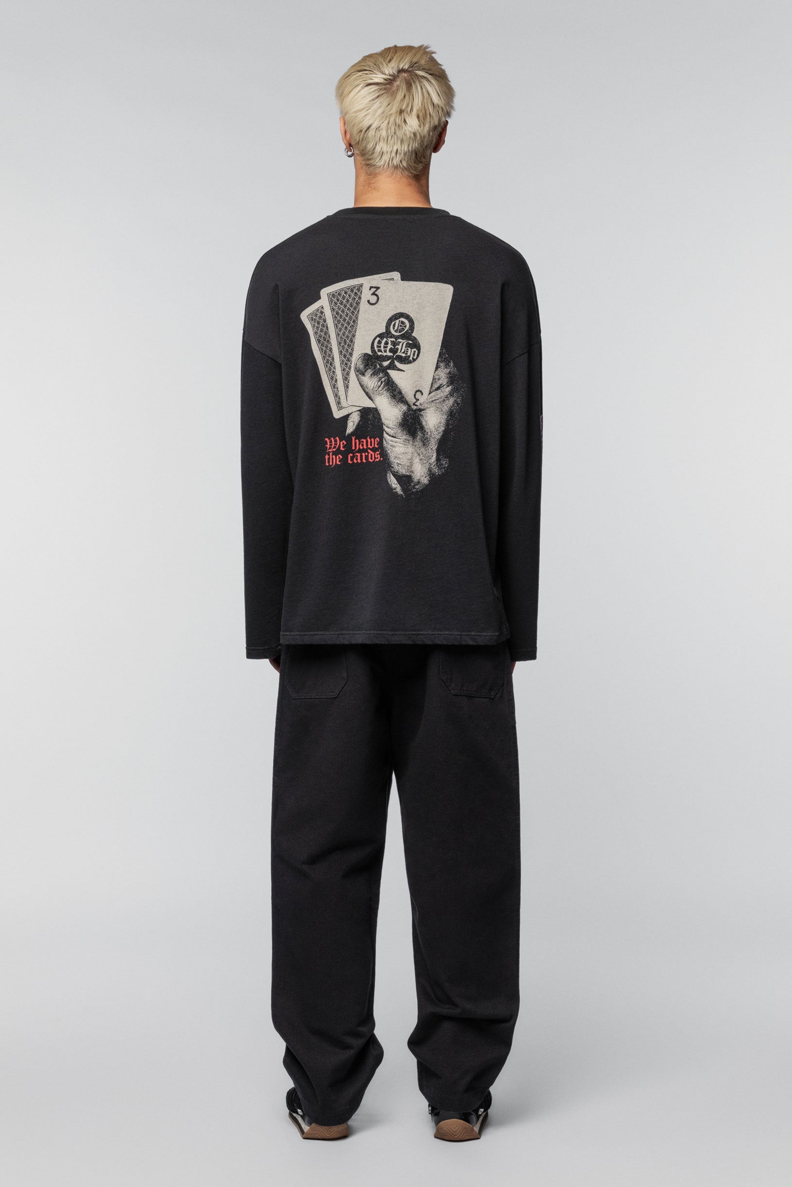 SNDCT x 3ОШБ Чорний Оверсайз Лонгслів