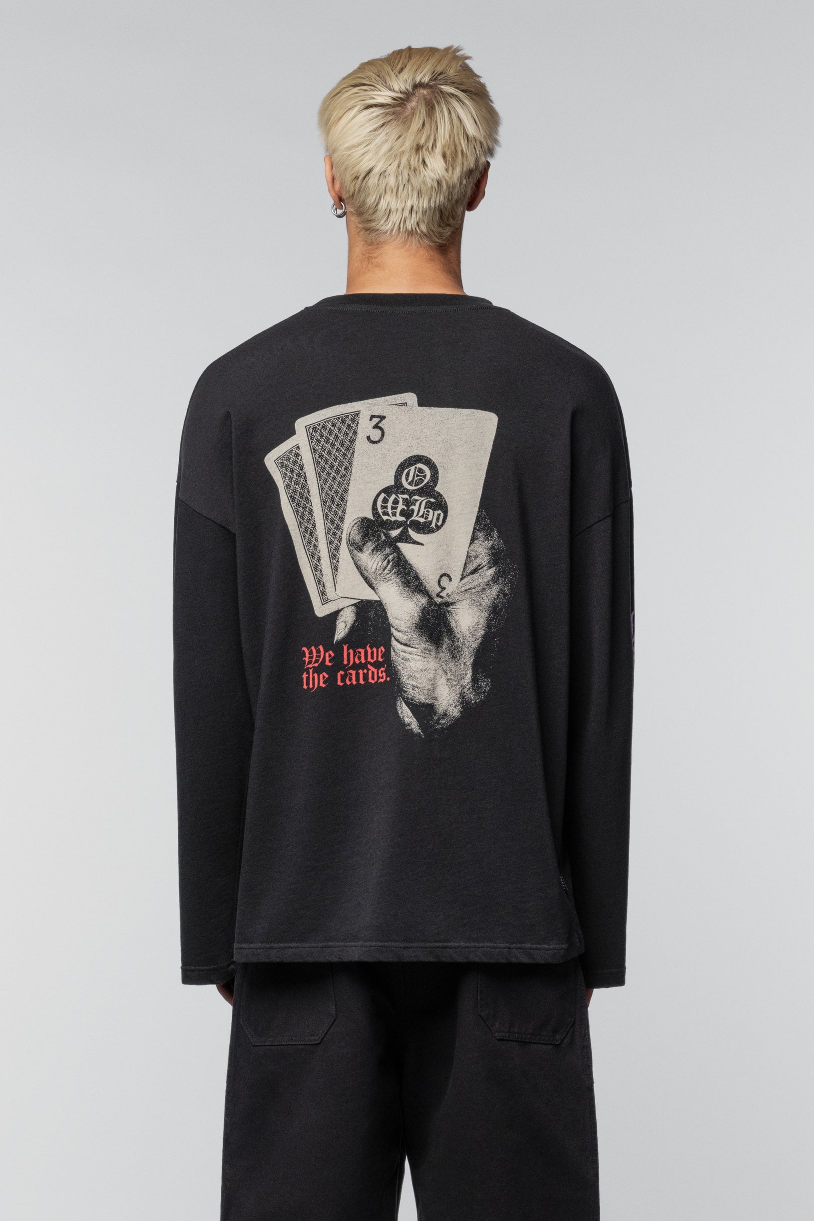 SNDCT x 3ОШБ Чорний Оверсайз Лонгслів