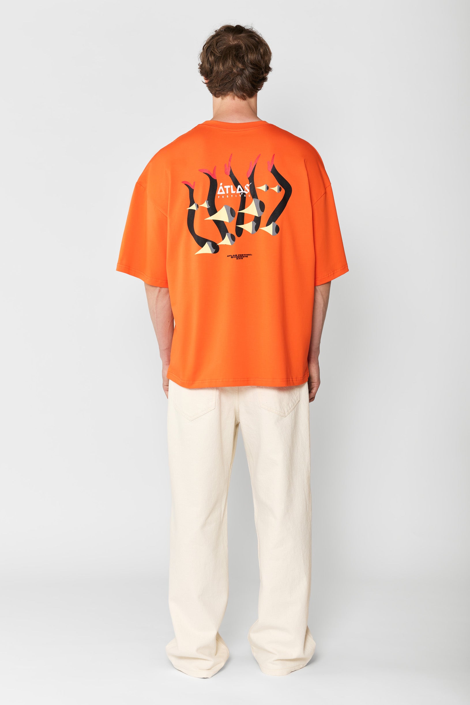 Sndct x Atlas Oversize T-shirt Orange