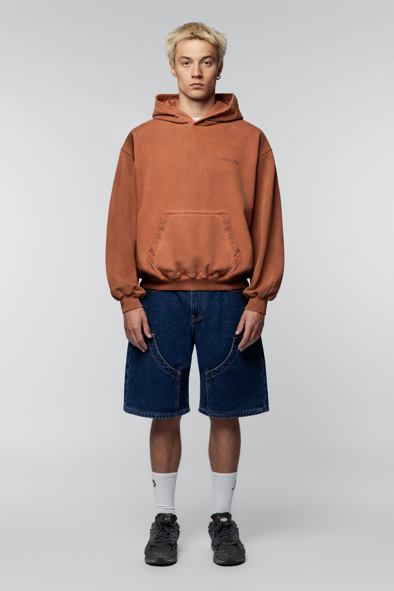 Faded effect Hoodie Terracotta