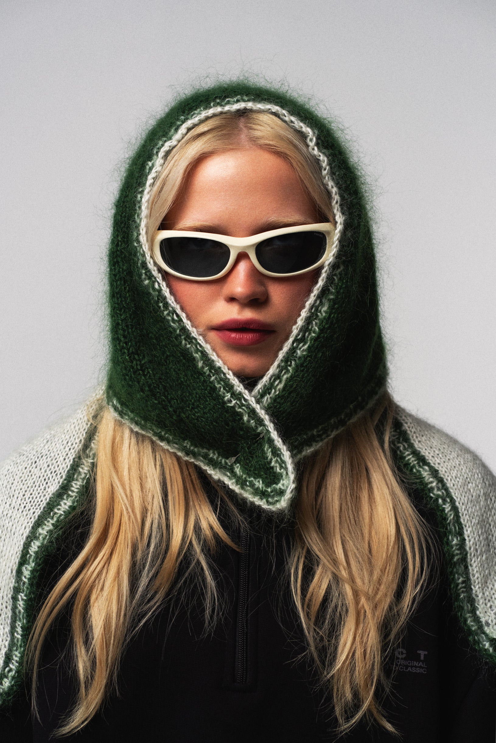 Мохерова Косинка Ручної В'язки Зелена