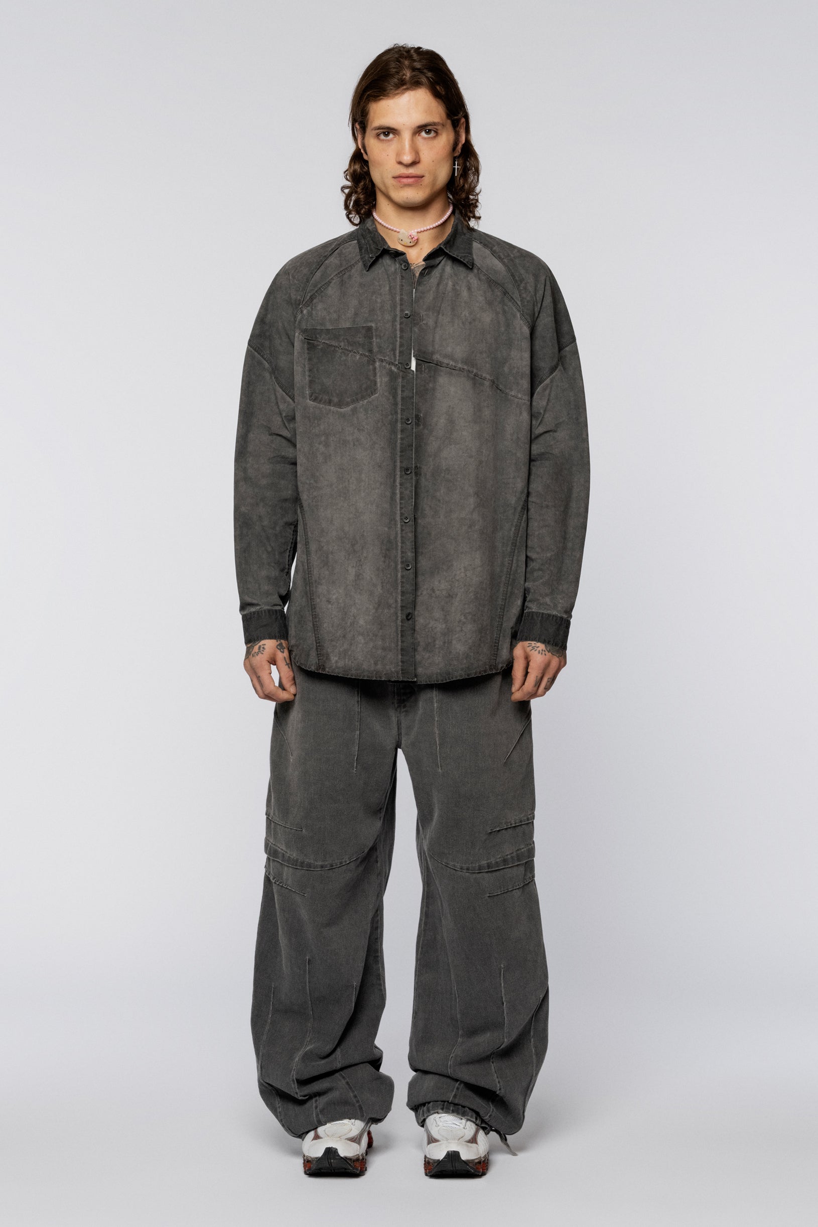 Policeman shirt Gray Old Dyed