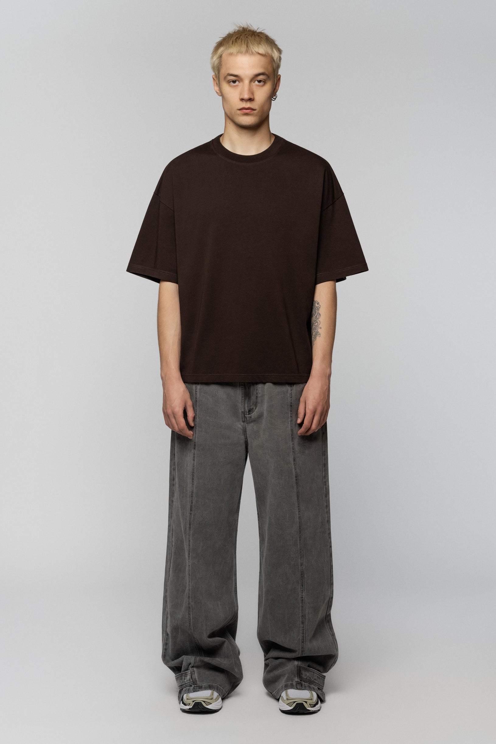 Базова Оверсайз Футболка колір Шоколад 